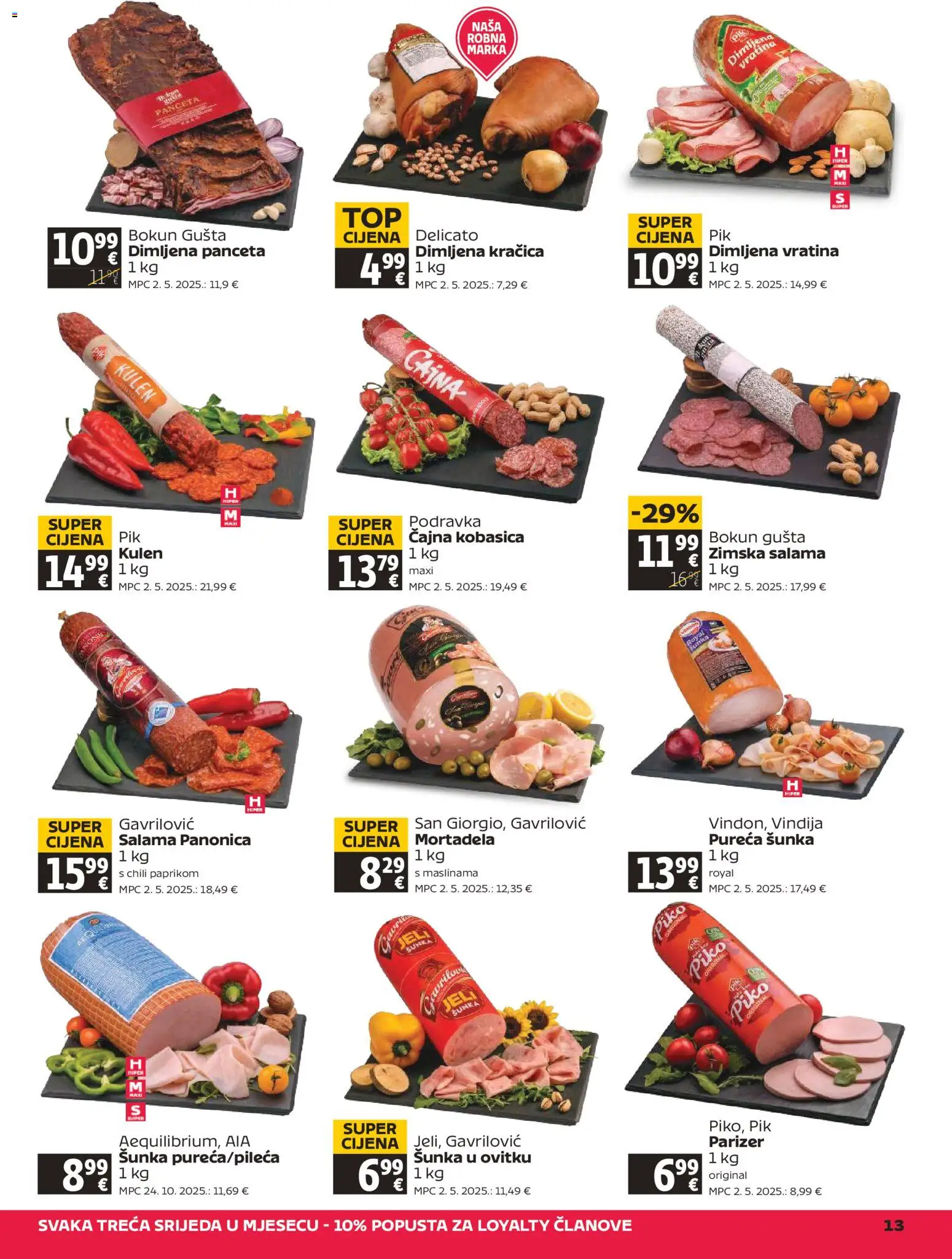 Tommy katalog | vrijedi od 12.02.2026 | Stranica: 13 | Proizvodi: Podravka, Kobasica, Kulen, Parizer