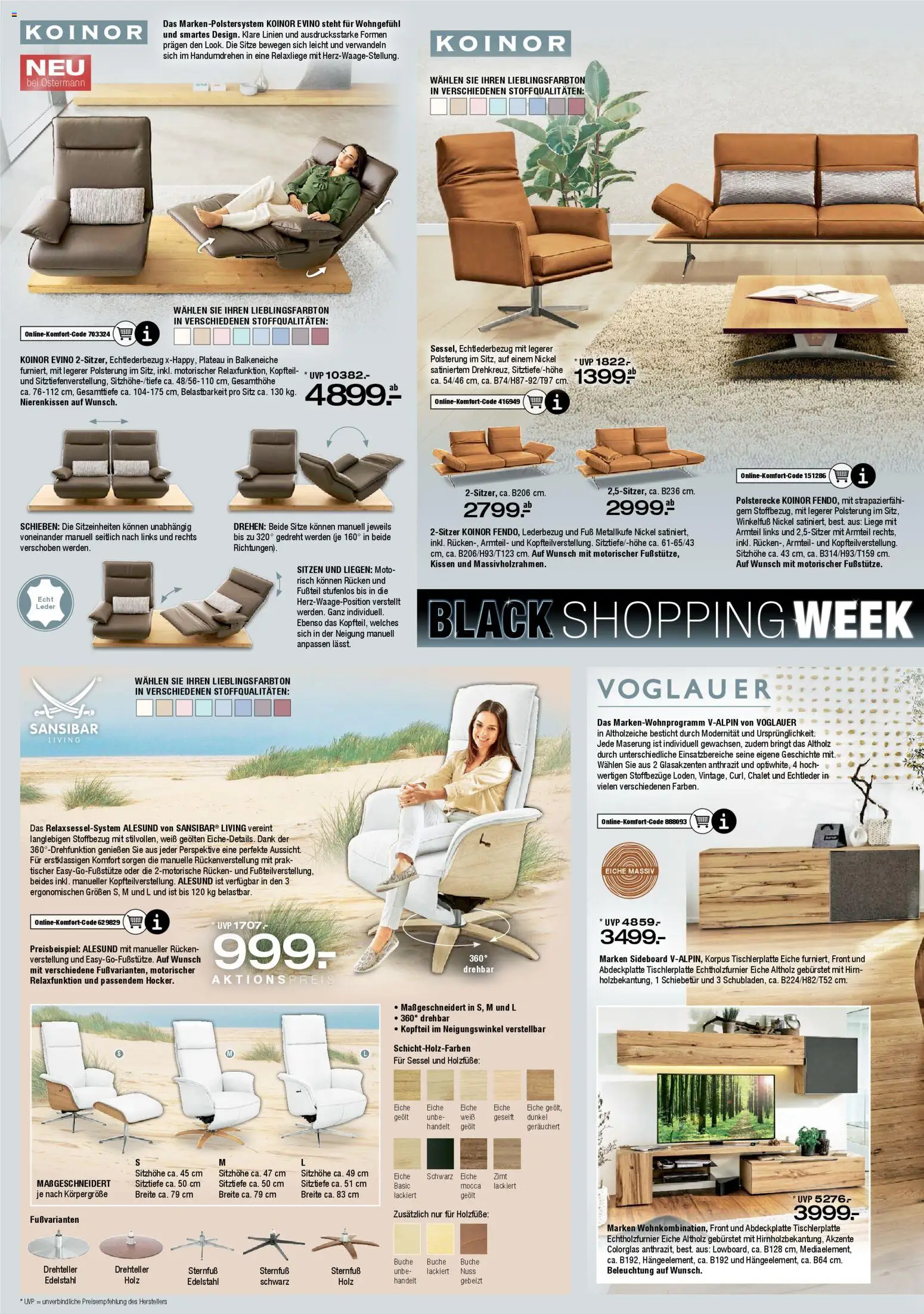 Ostermann - Black Friday – gültig ab 22.11.2025 | Seite: 4 | Produkte: Sideboard, Kissen, Sessel, Liege