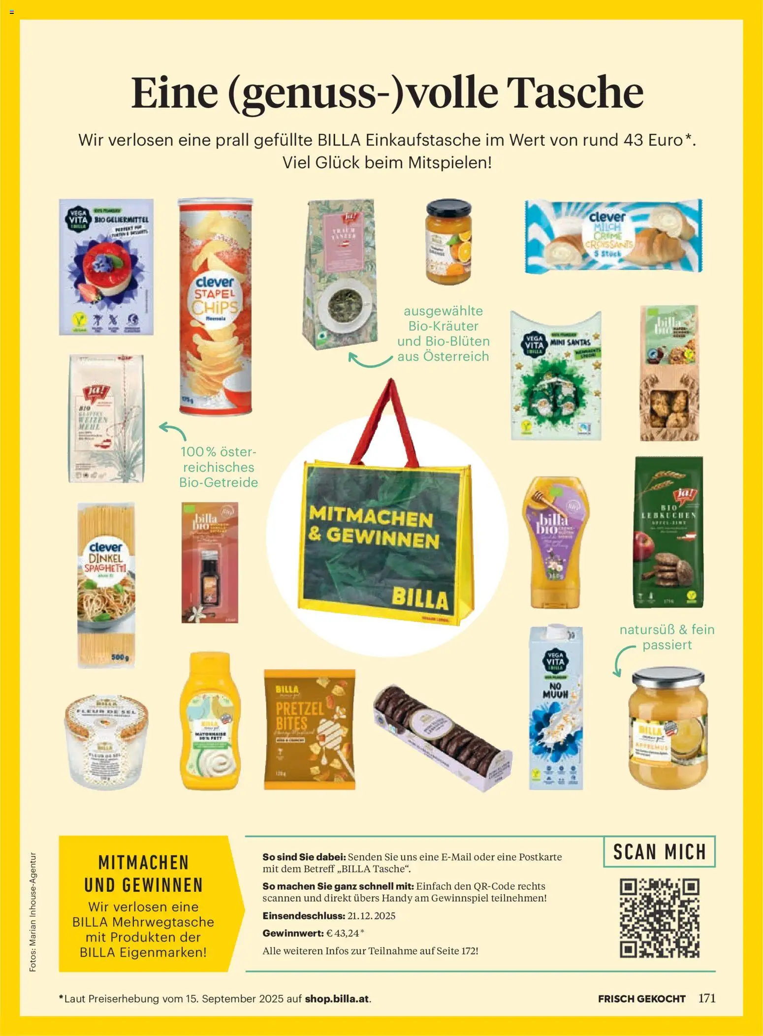 Billa AT akciós ujság - amely érvényes a következő dátumtól: 01.12.2025 | Oldal: 171 | Termékek: Chips, Só