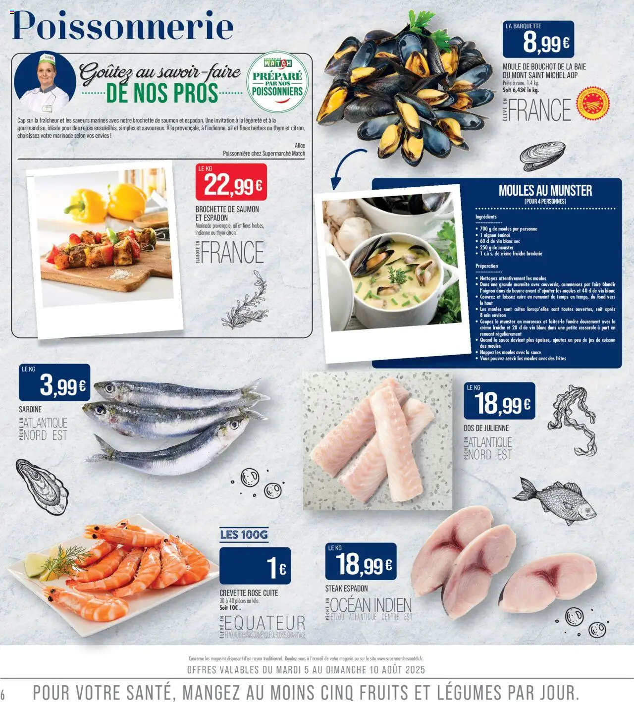  | Page: 6 | Produits: Sardine, Crevette, Casserole, Beurre