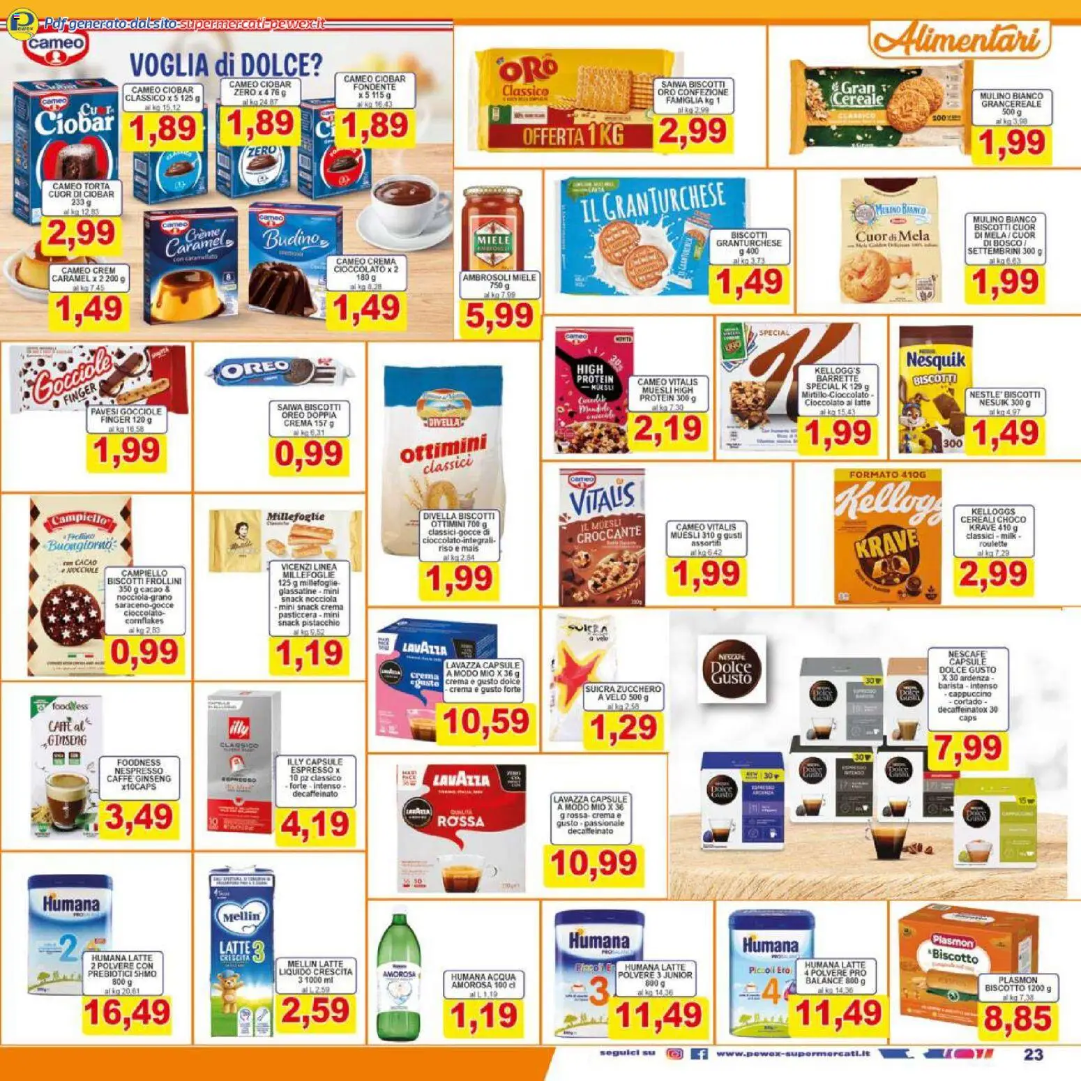 Volantino Pewex del 06.12.2025 | Pagina: 23 | Prodotti: Muesli, Cereali, Torta, Miele