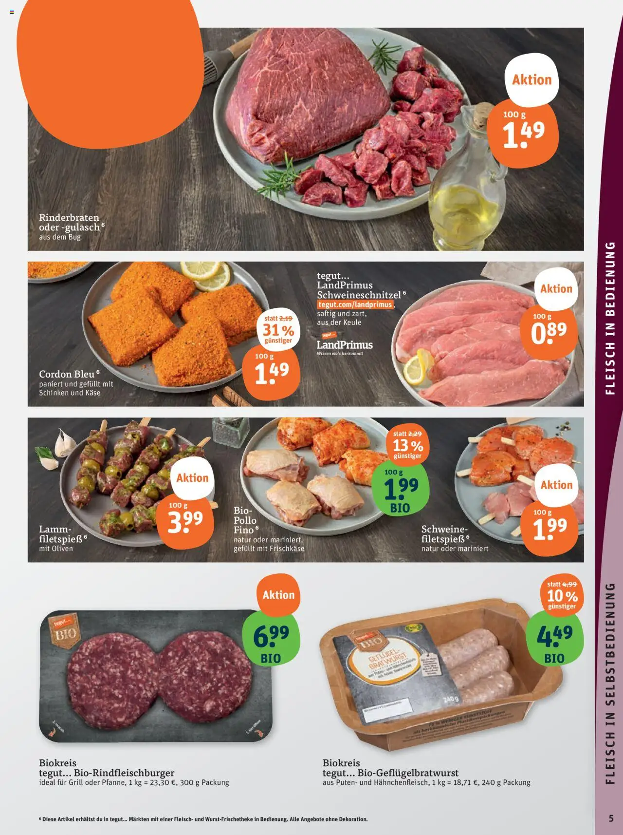 Tegut Prospekt - gültig ab dem 11.08.2025 | Seite: 7 | Produkte: Grill, Käse, Gulasch, Fleisch