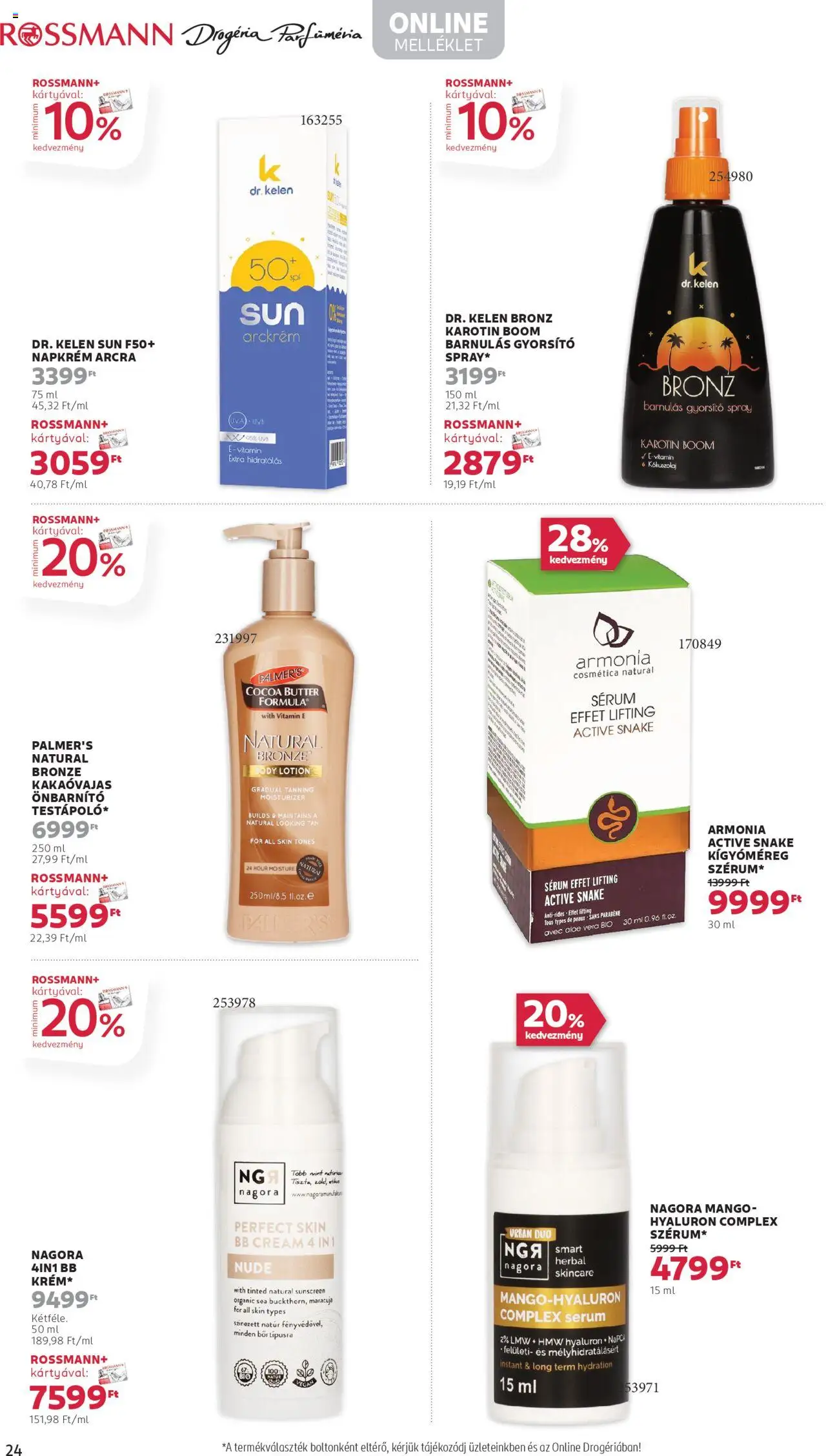Rossmann akciós ujság - amely érvényes a következő dátumtól: 02.06.2025 | Oldal: 26 | Termékek: E vitamin, Arckrém, Aloe vera, Mangó