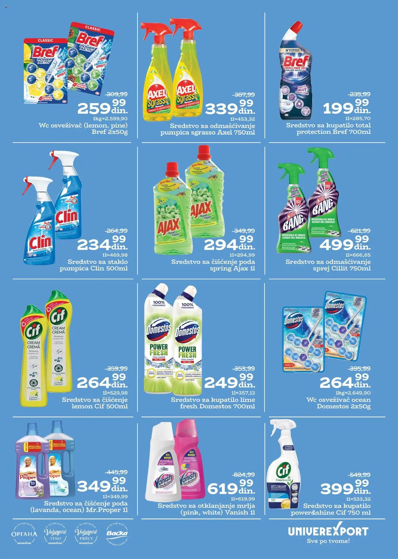 Univerexport katalog - važi od 27.10.2025 | Strana: 29 | Proizvode: Pršut, Kupatilo, Vino, Ajax