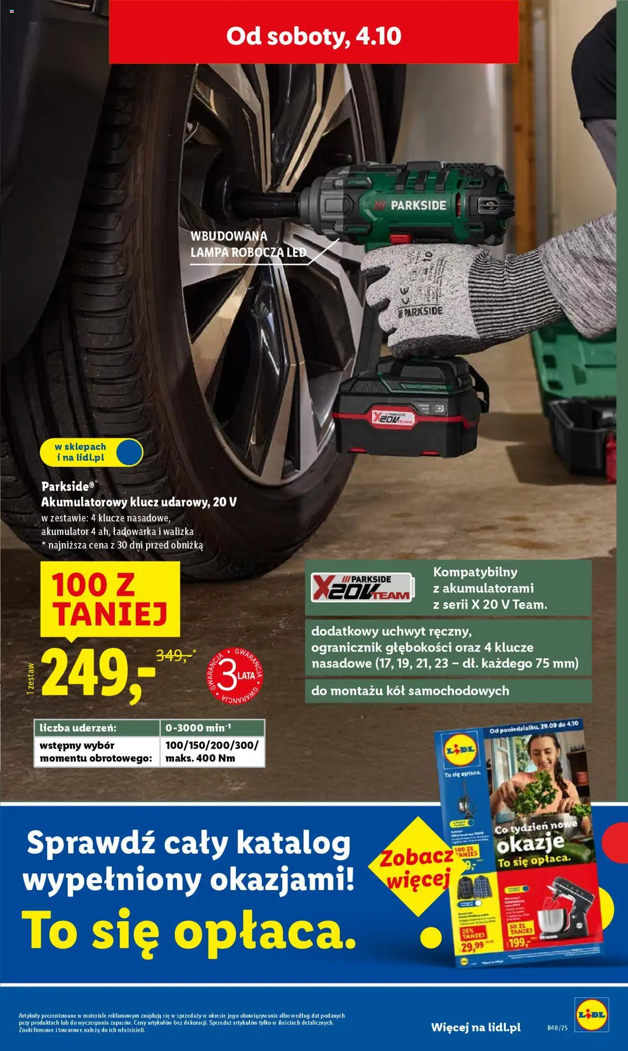 Lidl Gazetka od 02.10.2025 | Strona: 19 | Produkty: Ładowarka, Walizka, Lampa