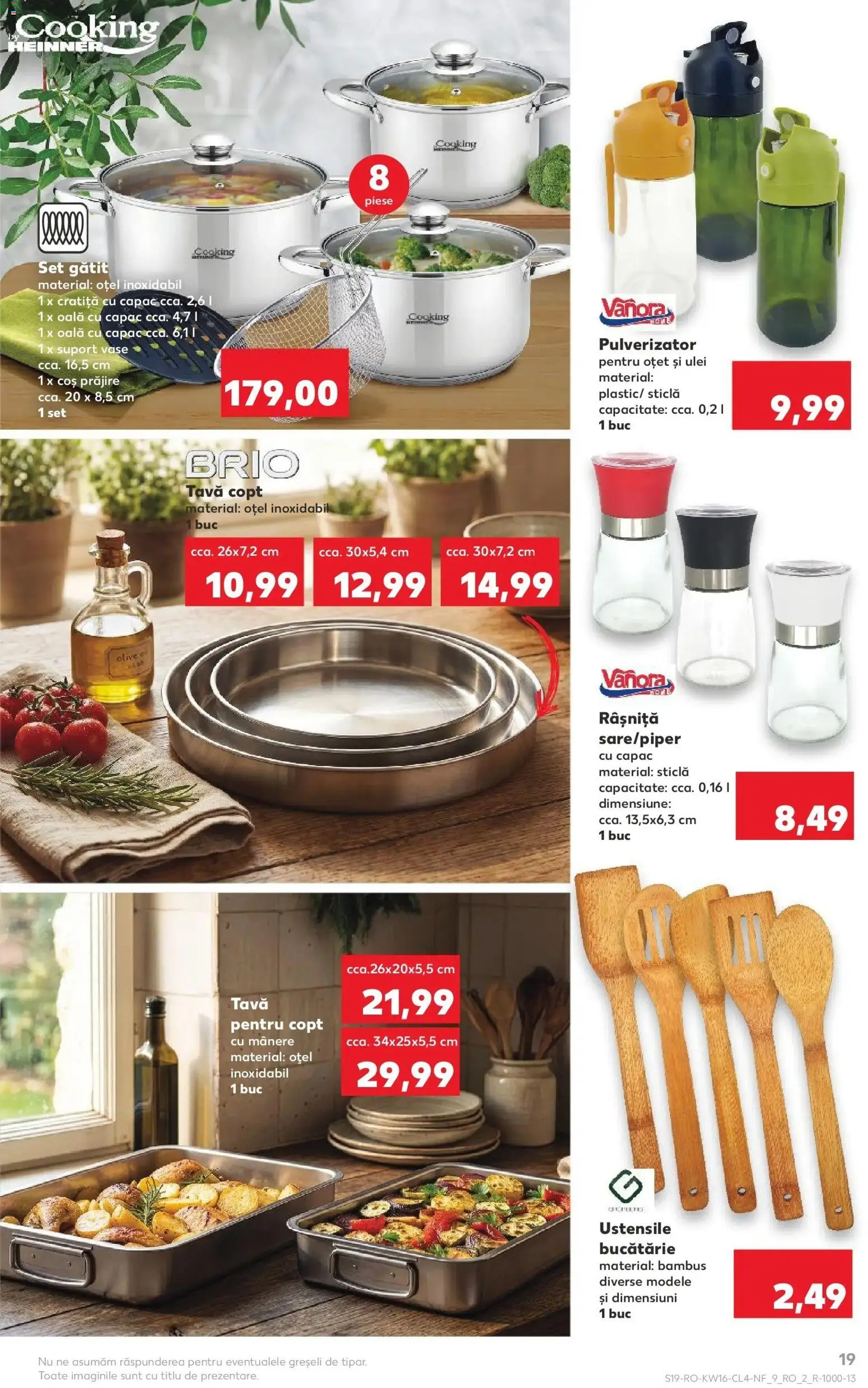 Noul catalog Kaufland – valabil de la 15.04.2026 | Pagină: 19 | Produse: Cratiță, Oală, Ulei, Oțet