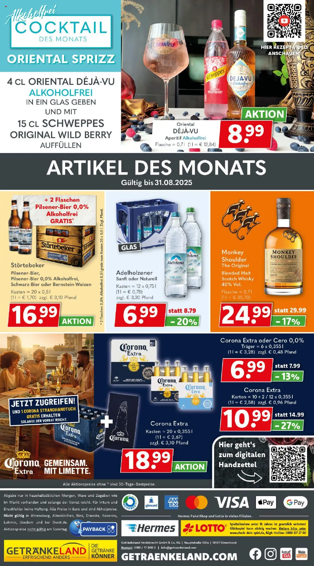 Getränkeland Prospekt 	 - gültig ab dem 04.08.2025 | Seite: 10 | Produkte: Whisky, Bier, Adelholzener, Schweppes