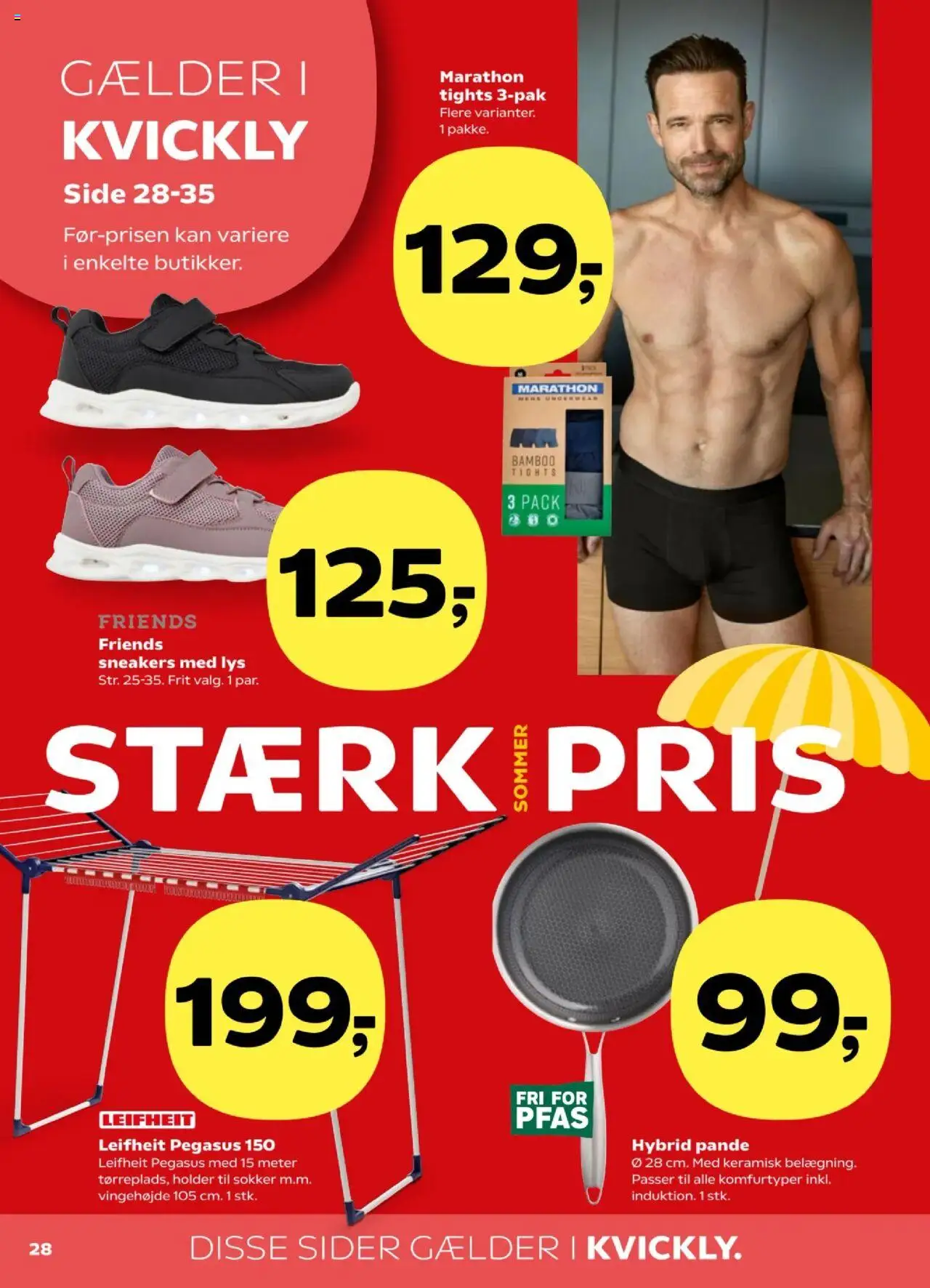 Kvickly Tilbudsavis gyldig fra 01.08.2025 | Side: 32 | Produkter: Sokker, Sneakers, Tights
