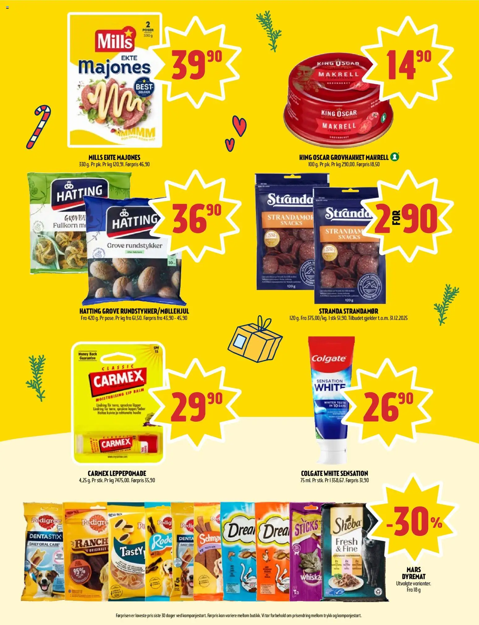 {H1} | Side: 4 | Produkter: Snacks, Rundstykker, Majones, Rödkål