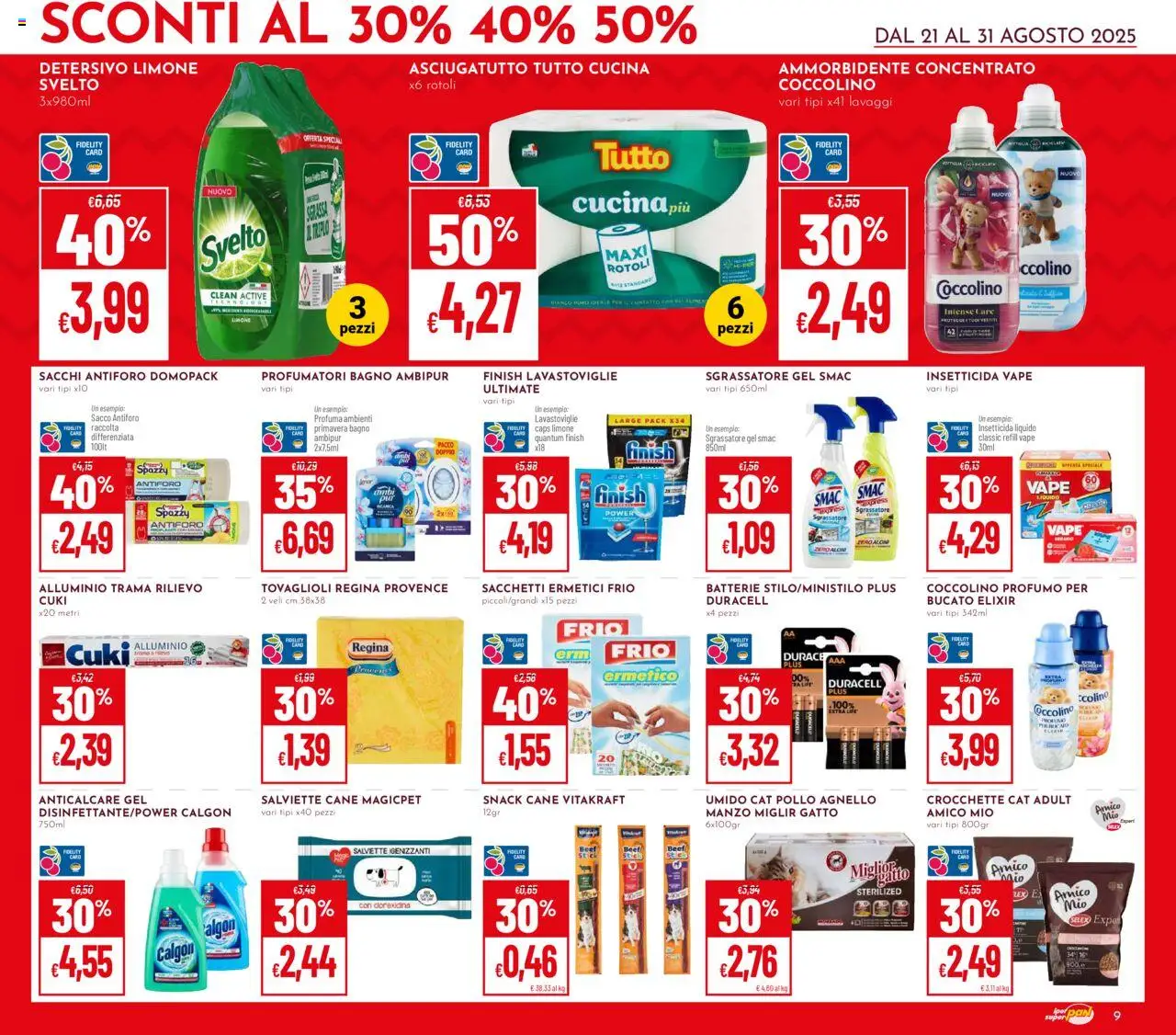 Volantino Pan del 21.08.2025 | Pagina: 9 | Prodotti: Ammorbidente, Manzo, Limone, Insetticida