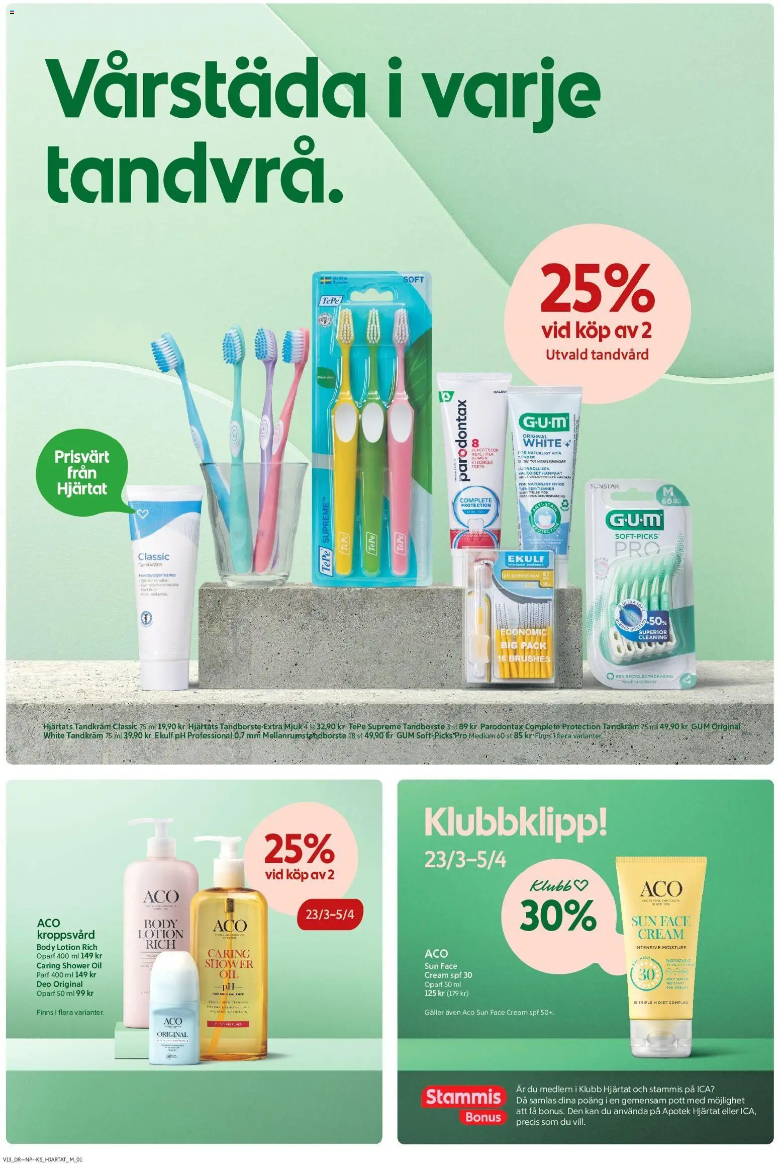ICA Kvantum reklamblad aktuell från 23.03.2026 | Sida: 10 | Produkter: Tandkräm, Tandborste, Galler, Te