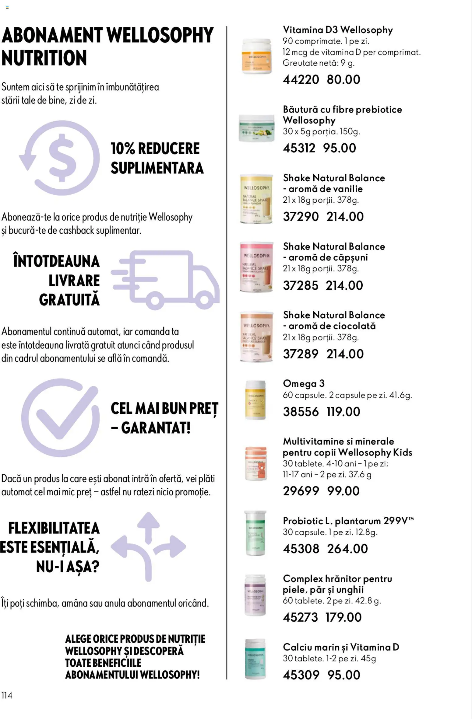 Noul catalog Oriflame – valabil de la 25.03.2026 | Pagină: 114 | Produse: Chaussures de ski, Ciocolată, Căpșuni, Shake