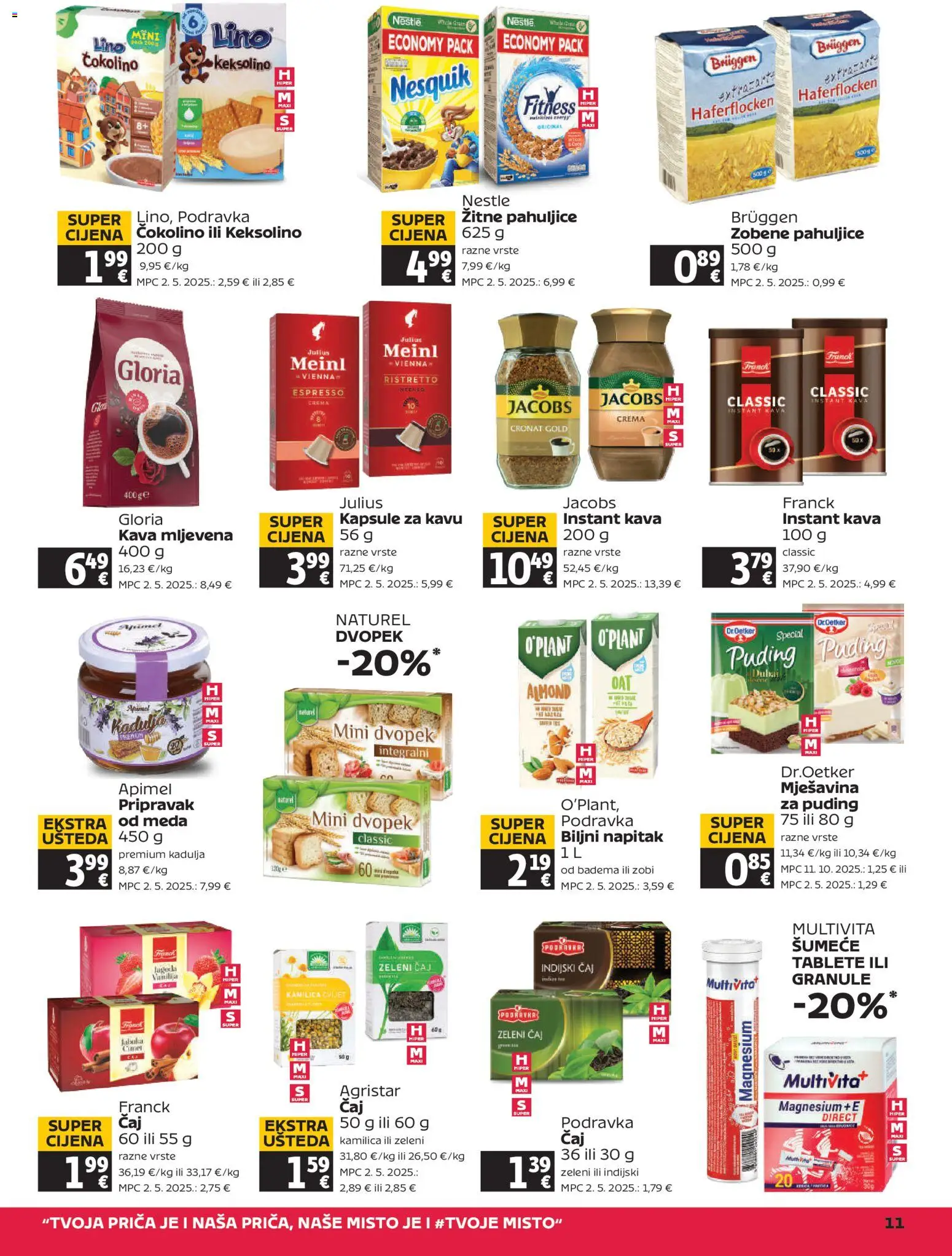 Tommy katalog | vrijedi od 05.02.2026 | Stranica: 11 | Proizvodi: Kava instant, Nesquik, Šumeće tablete, Čokolino