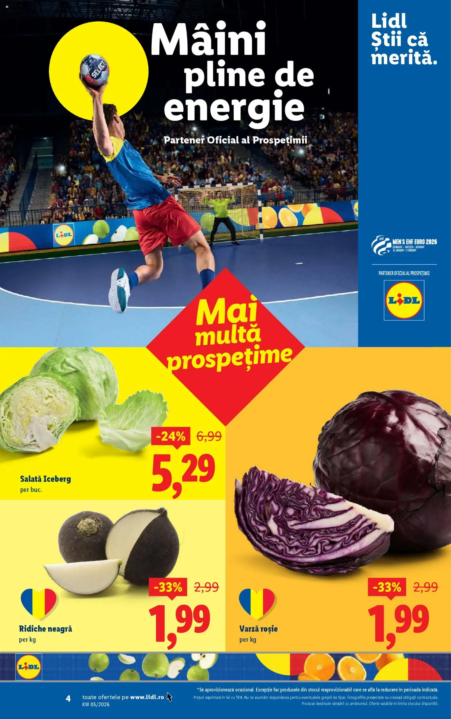 Noul catalog Lidl – valabil de la 26.01.2026 | Pagină: 4 | Produse: Varză, Salată