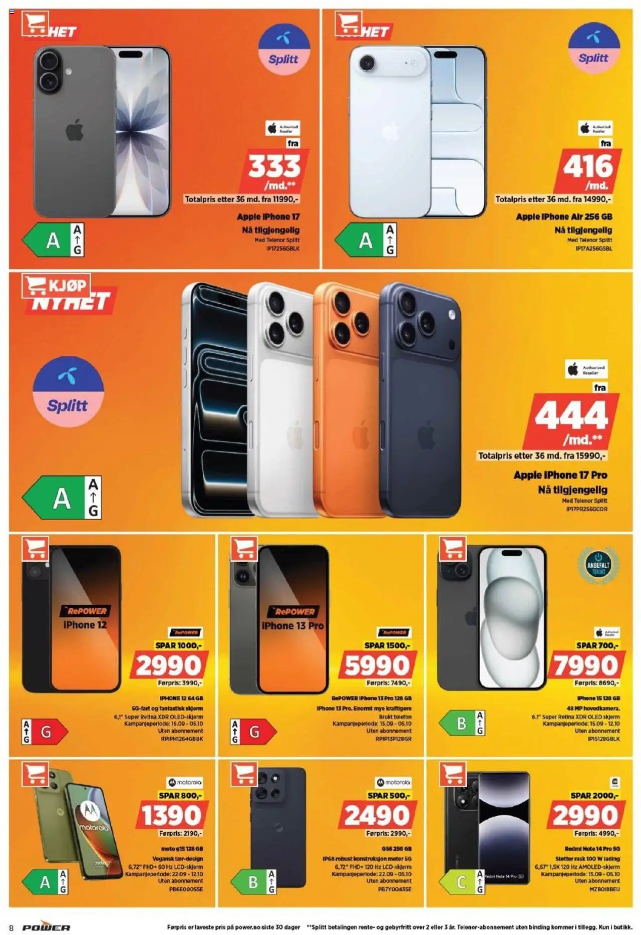 {H1} | Side: 8 | Produkter: Telefon, Skjerm