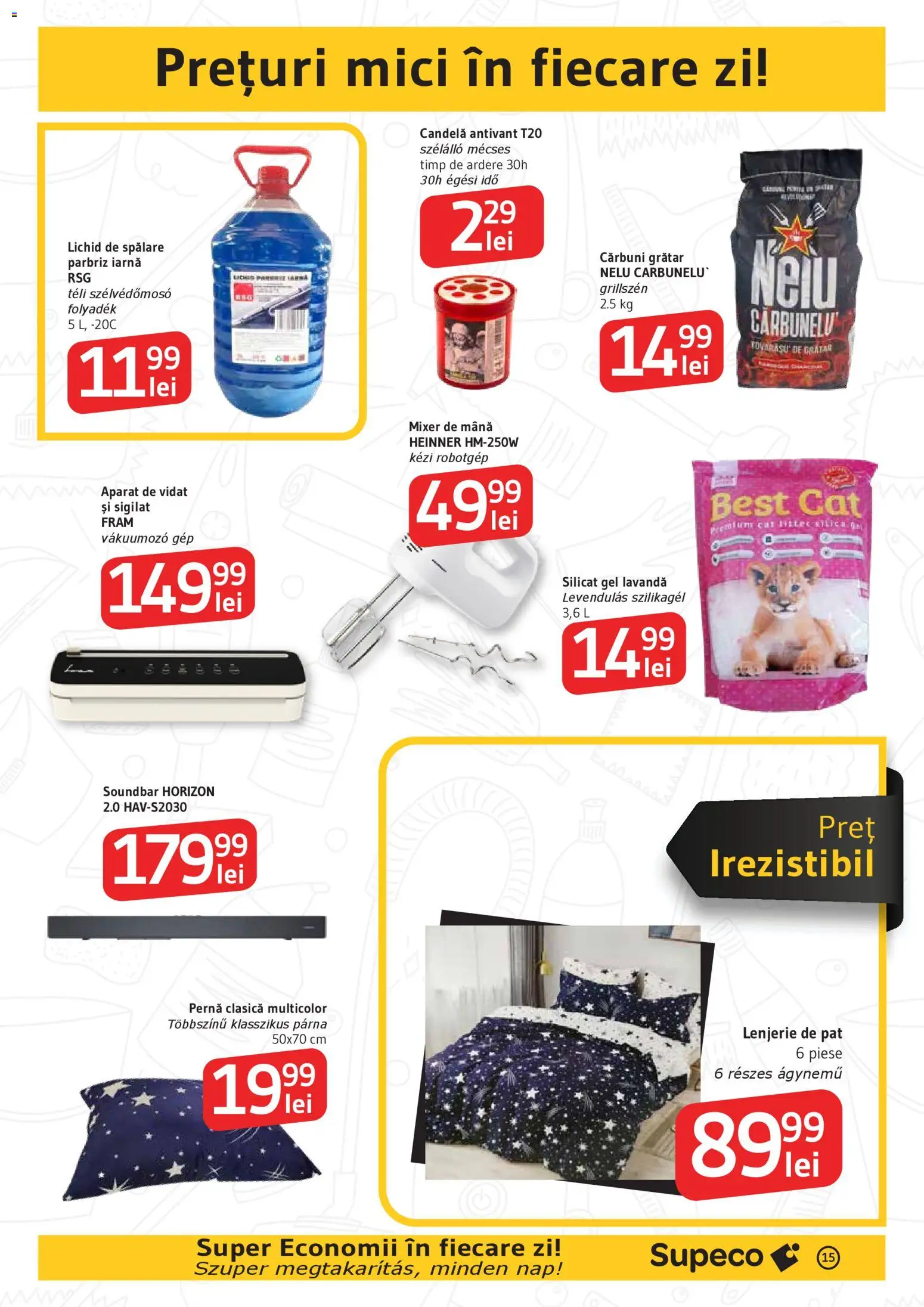 Noul catalog Supeco – valabil de la 30.10.2025 | Pagină: 15 | Produse: Mixer, Pernă, Grătar, Mici