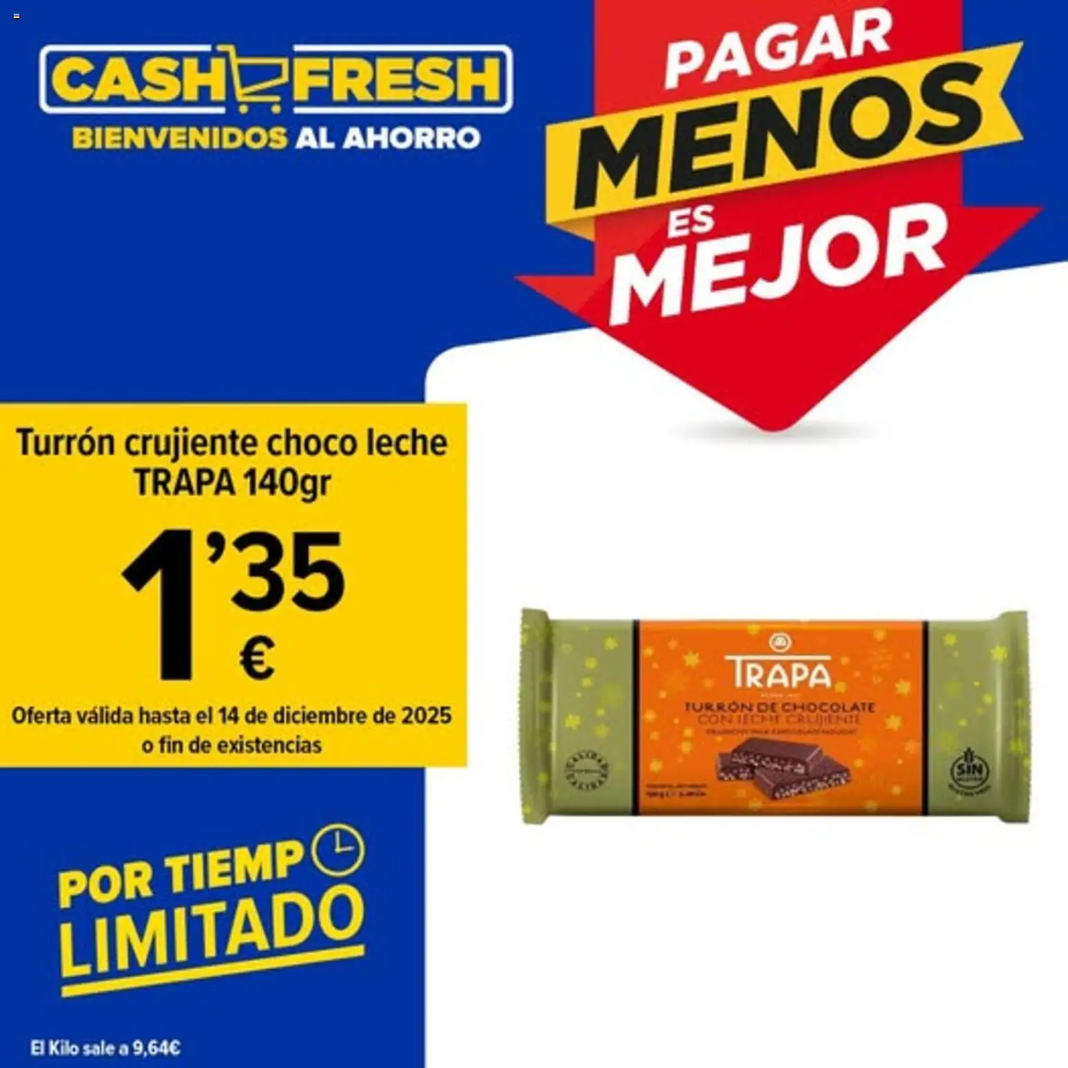 Cash Fresh folleto │ válido desde el 08.12.2025 | Página: 1 | Productos: Leche, Chocolate