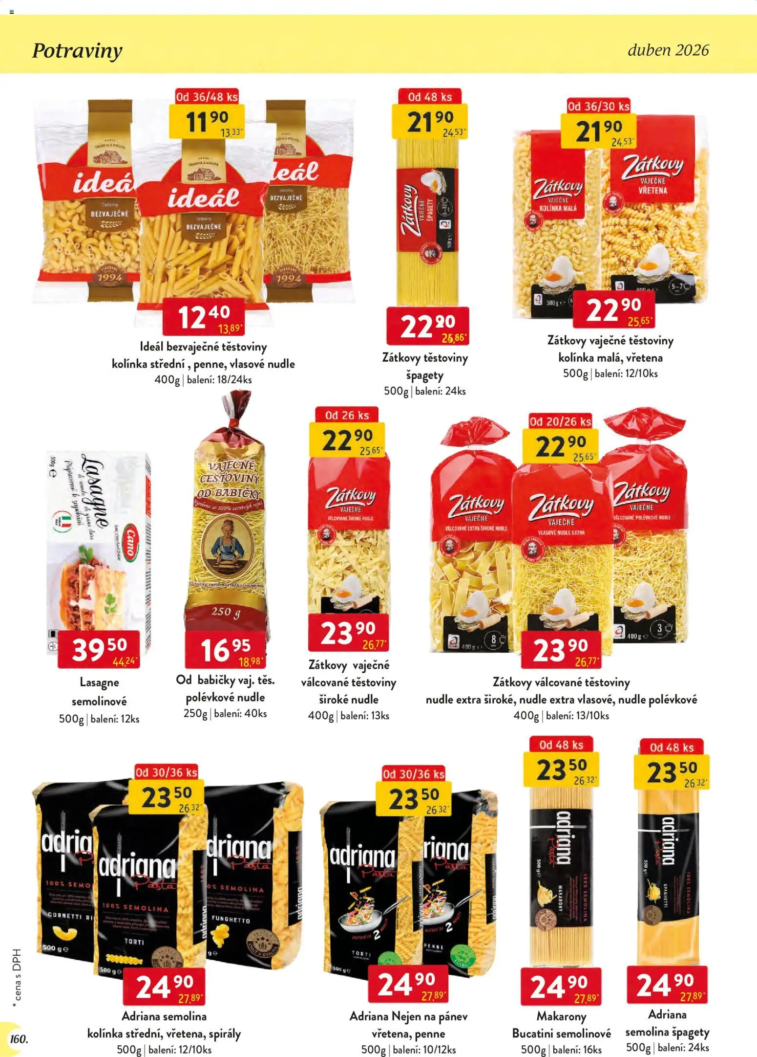 Astur & Qanto leták - Velkoobchod 04/2026 od 01.04.2026 | Strana: 160 | Produkty: Pánev, Těstoviny, Špagety, Semolina