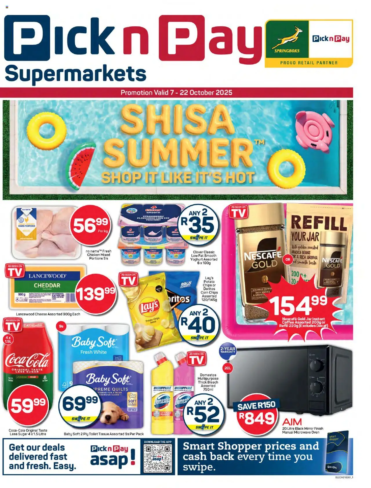 New Pick n Pay catalogue – valid from 07.10.2025 | Page: 1 | Products: Corn, Microwave, Cheese, Sugar