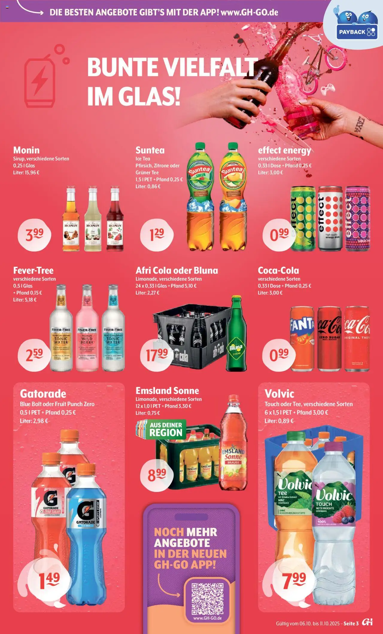 Getränke Hoffmann - Nordrhein - Westfalen – gültig ab 06.10.2025 | Seite: 3 | Produkte: Cola, Energy, Tee, Volvic