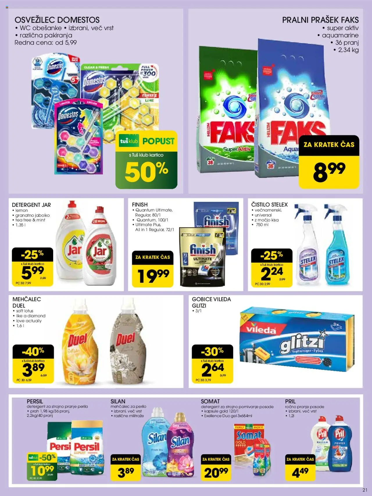 Tuš katalog │ velja od 30.07.2025 | Stran: 21 | Izdelki: Mehčalec, Pralni prašek, Mehcalec za perilo, Detergent