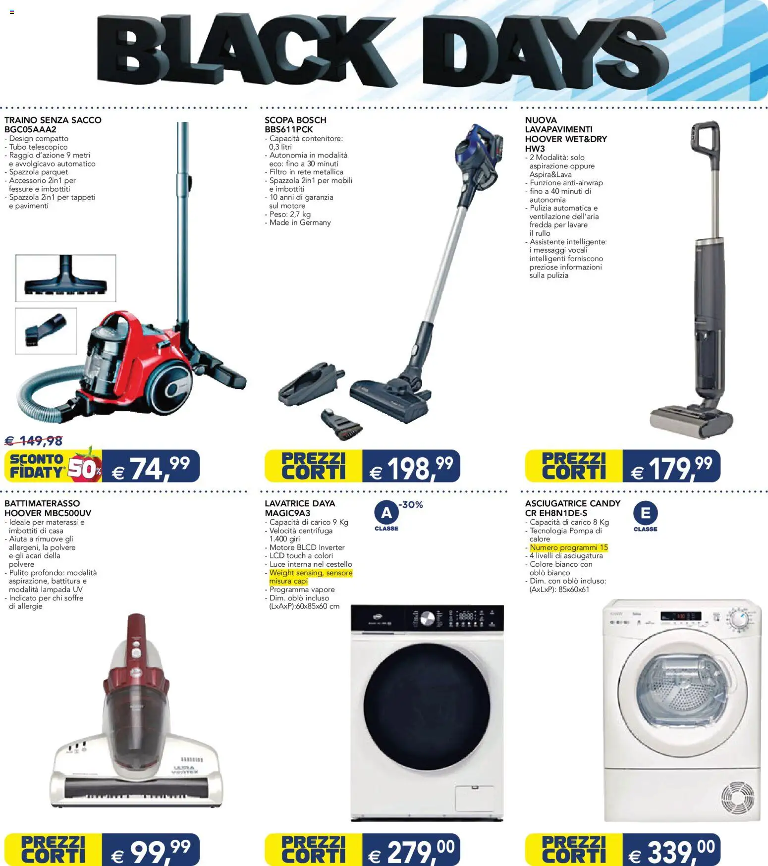 Volantino Esselunga S del 17.11.2025 | Pagina: 11 | Prodotti: Centrifuga, Tubo, Asciugatrice, Contenitore