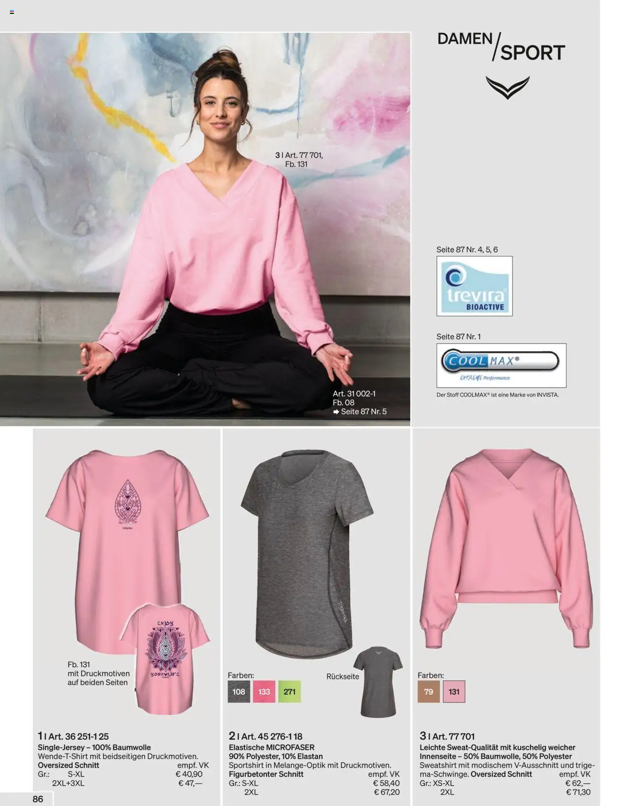 Trigema Prospekt 	 – gültig ab 01.09.2025 | Seite: 86 | Produkte: Shirt, Top, Badeanzug