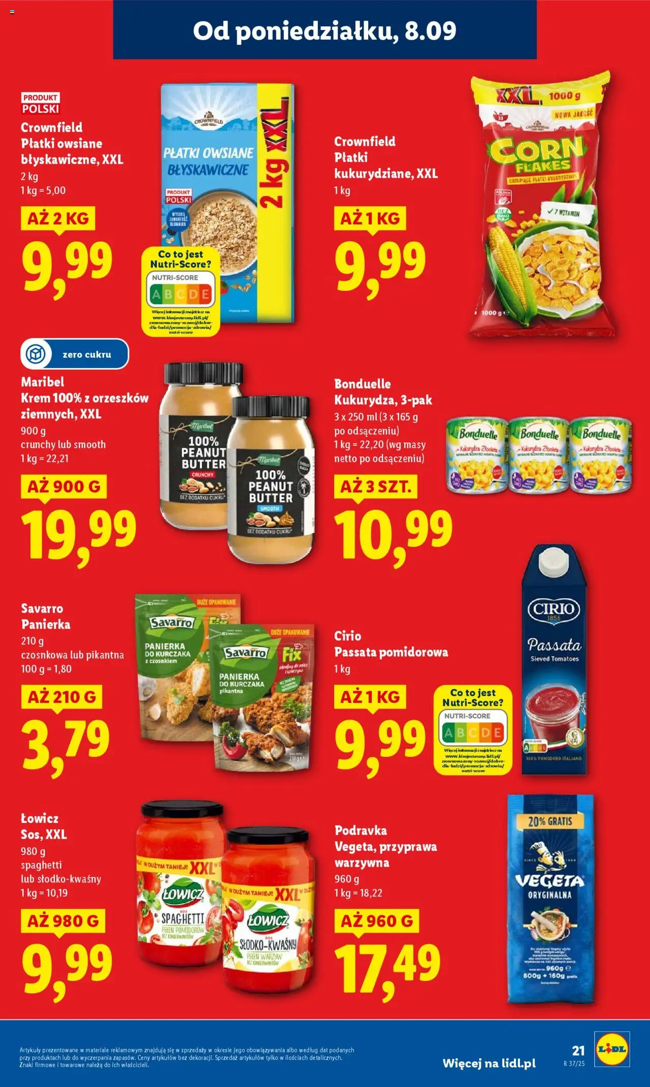 Lidl Gazetka od 08.09.2025 | Strona: 23 | Produkty: Panierka do kurczaka, Płatki kukurydziane, Płatki, Corn Flakes