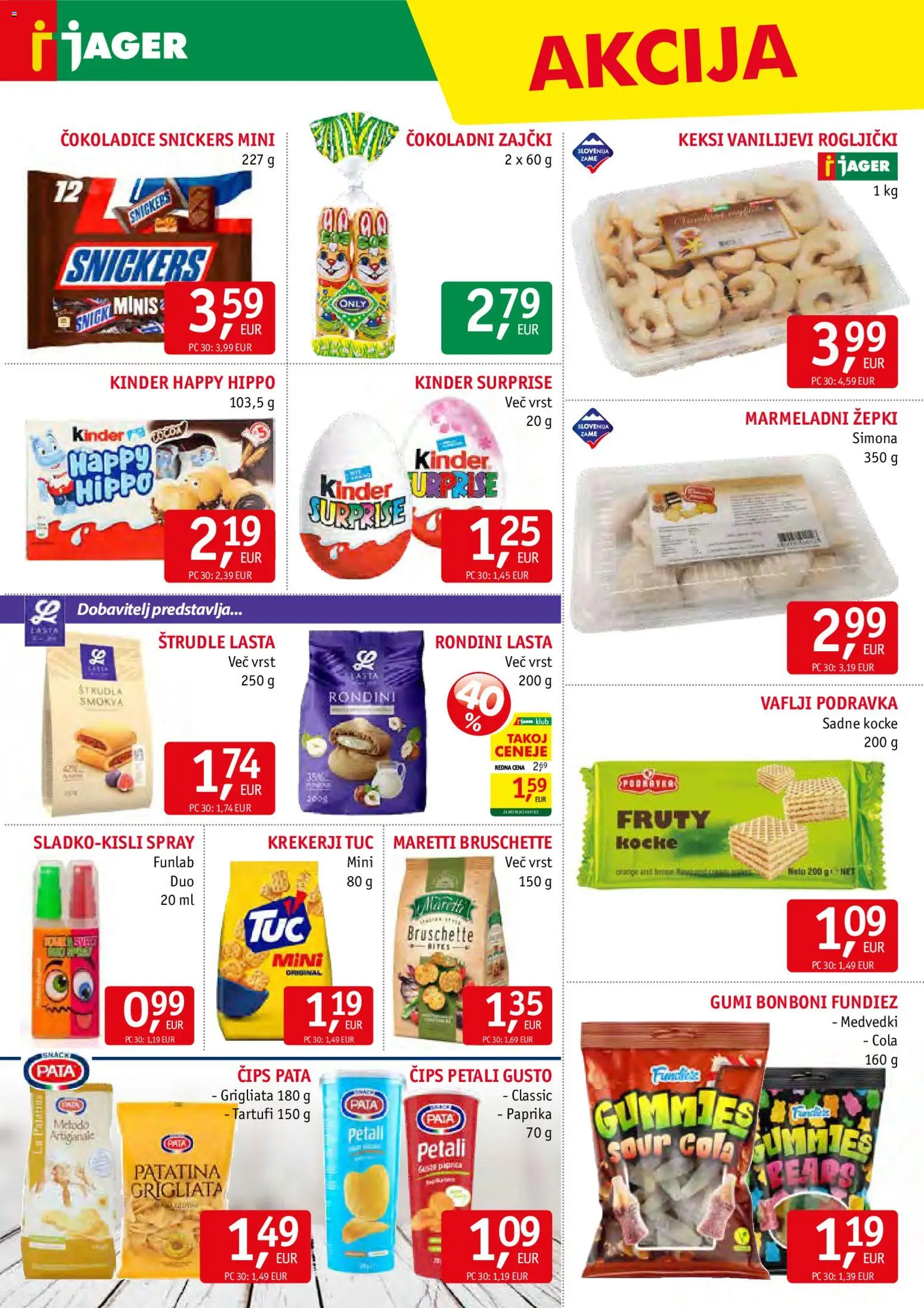 Novi Jager katalog ponudbe – veljaven od 25.03.2026 | Stran: 10 | Izdelki: Keksi, Bonboni, Paprika, Rogljički