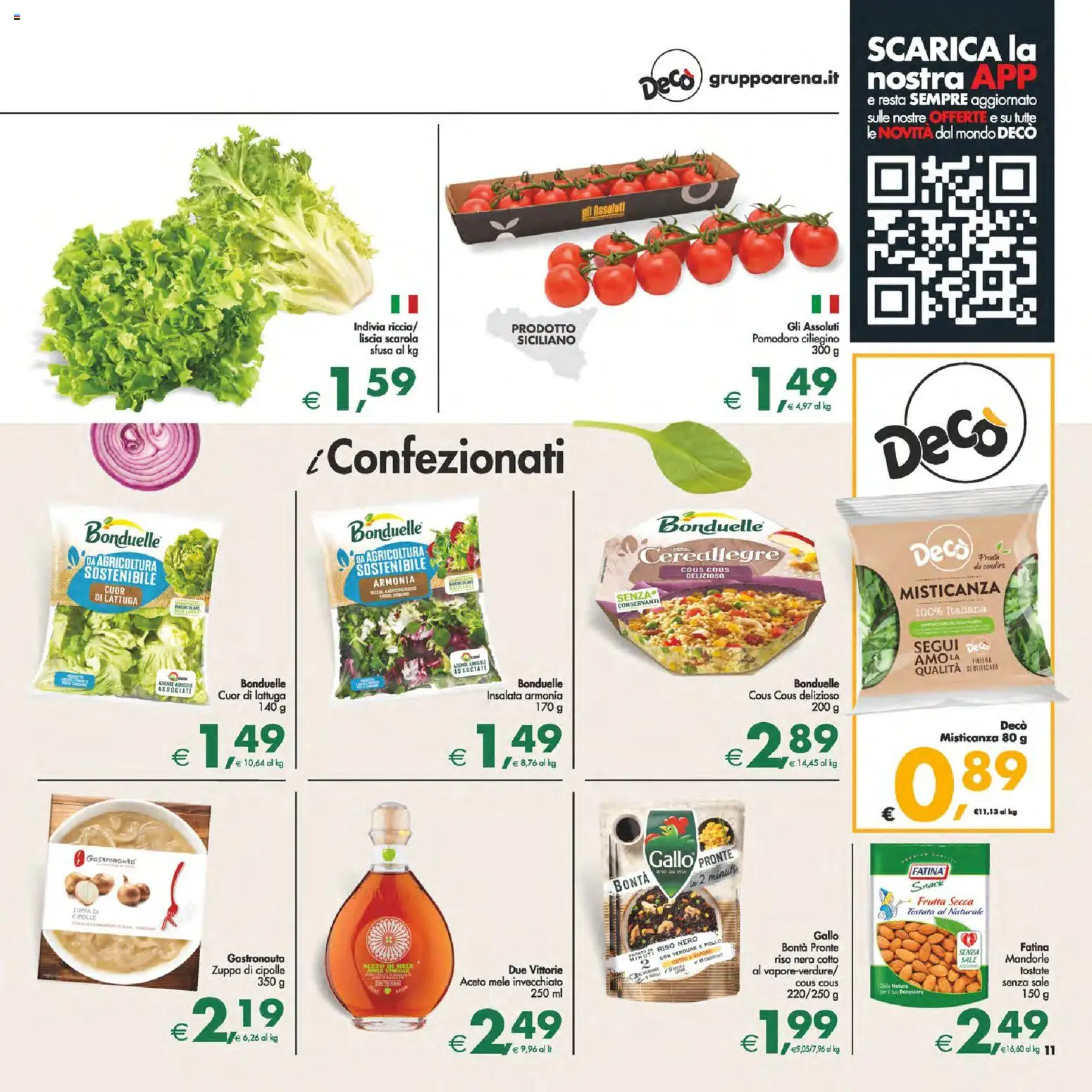 Volantino Decò del 14.11.2025 | Pagina: 12 | Prodotti: Pollo, Mandorle, Cous cous, Lattuga