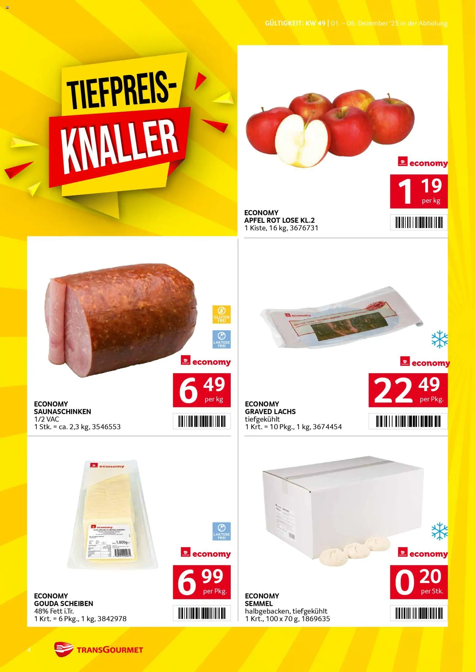 Transgourmet Flugblatt gültig ab 01.12.2025 | Seite: 4 | Produkte: Äpfel
