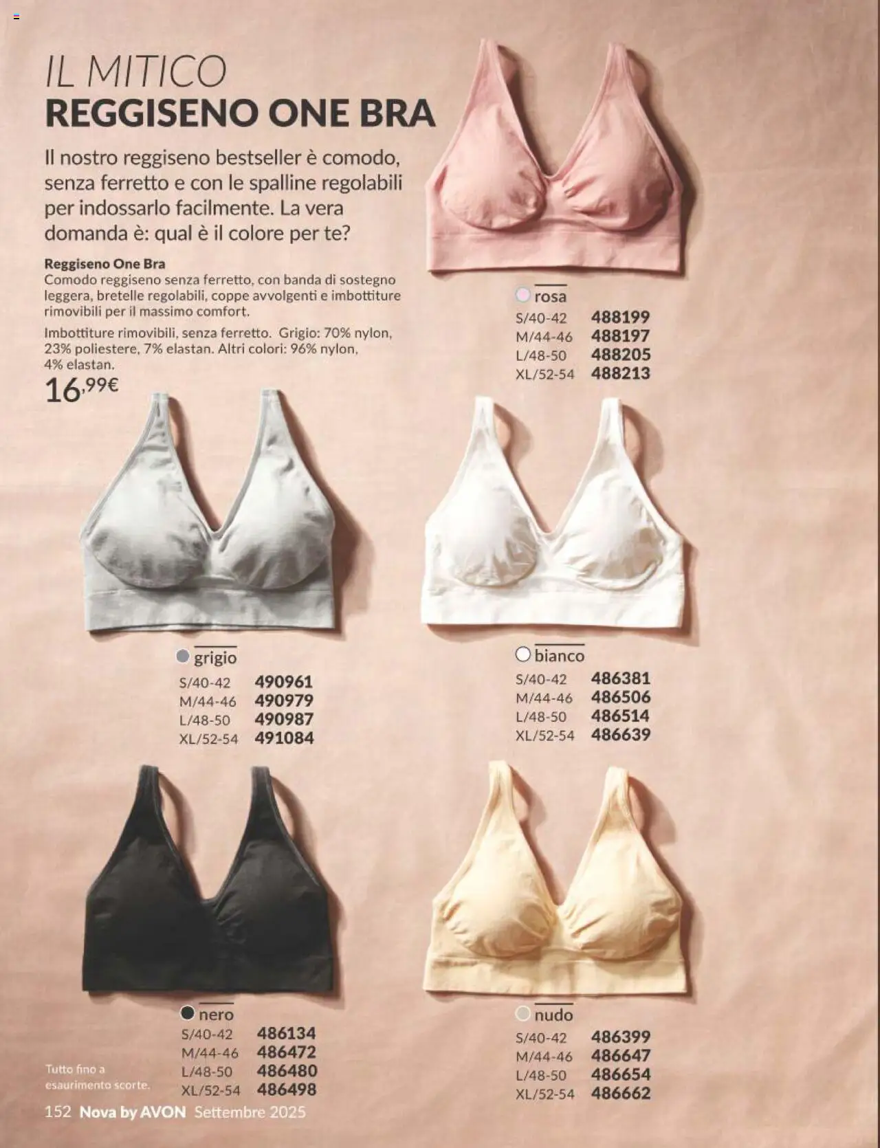 Volantino Avon del 01.09.2025 | Pagina: 152 | Prodotti: Tè, Reggiseno, Bretelle