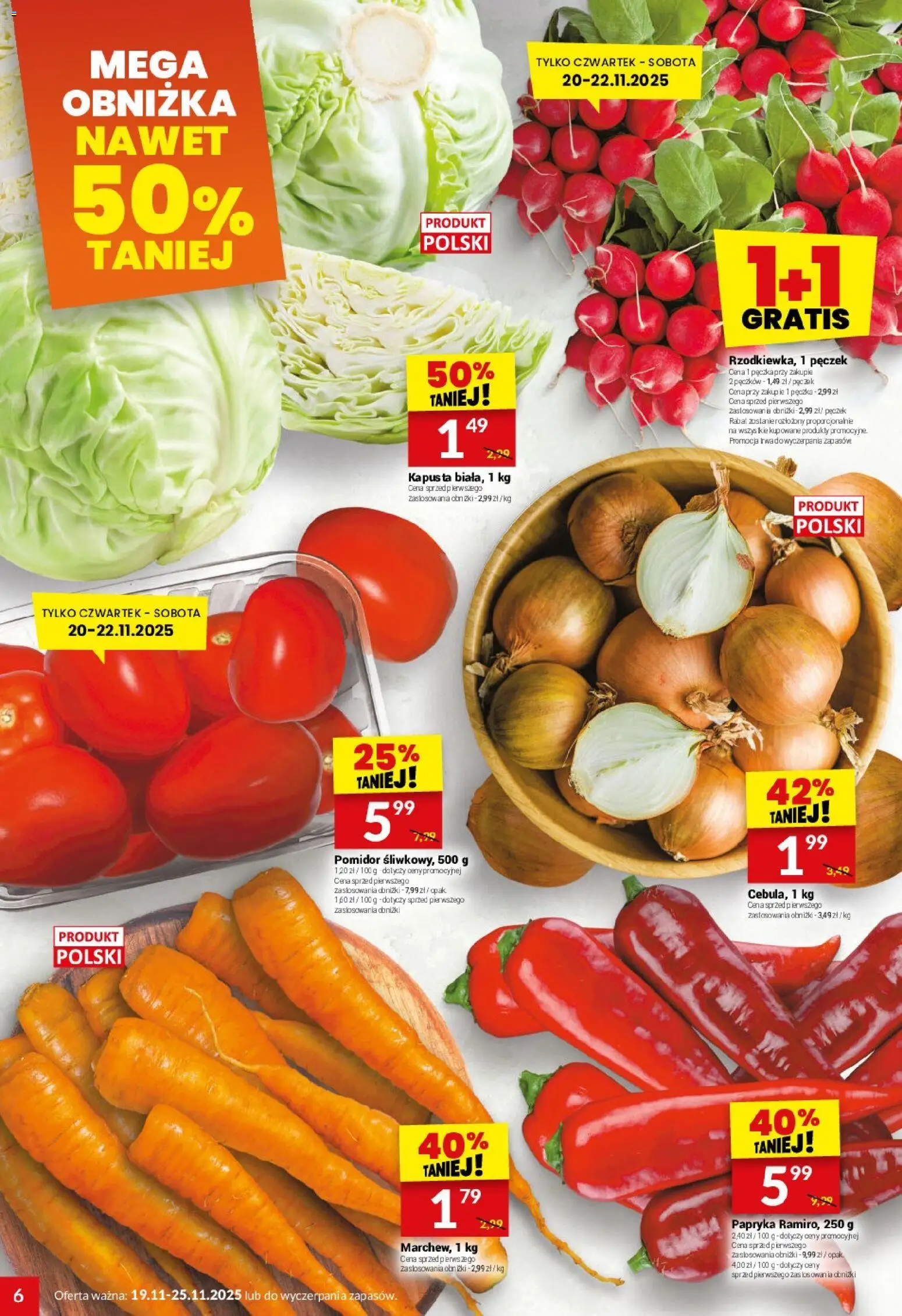 Twój Market Gazetka od 19.11.2025 | Strona: 6 | Produkty: Kapusta, Papryka