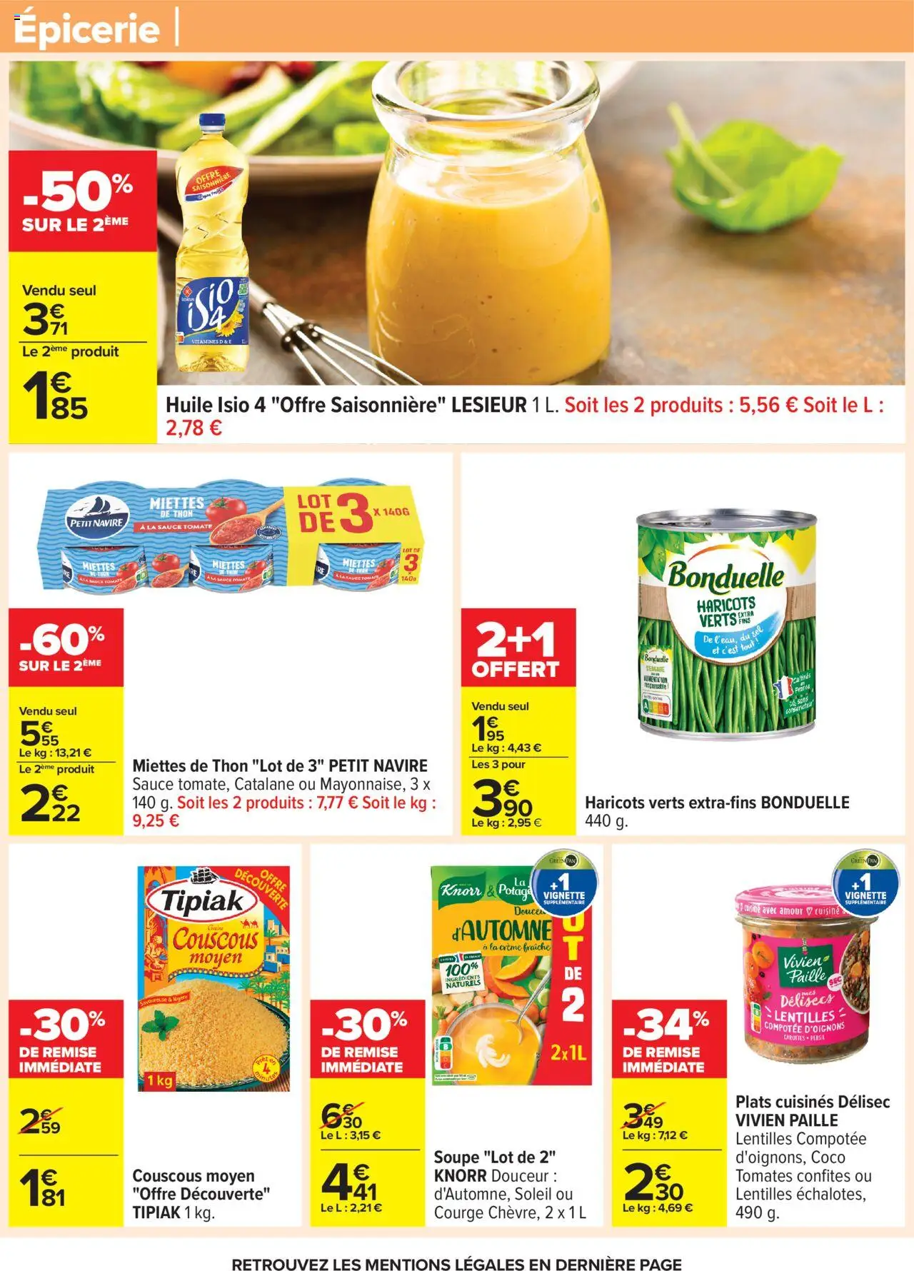 {H1} | Page: 39 | Produits: Soupe, Haricots verts, Couscous, Tomates