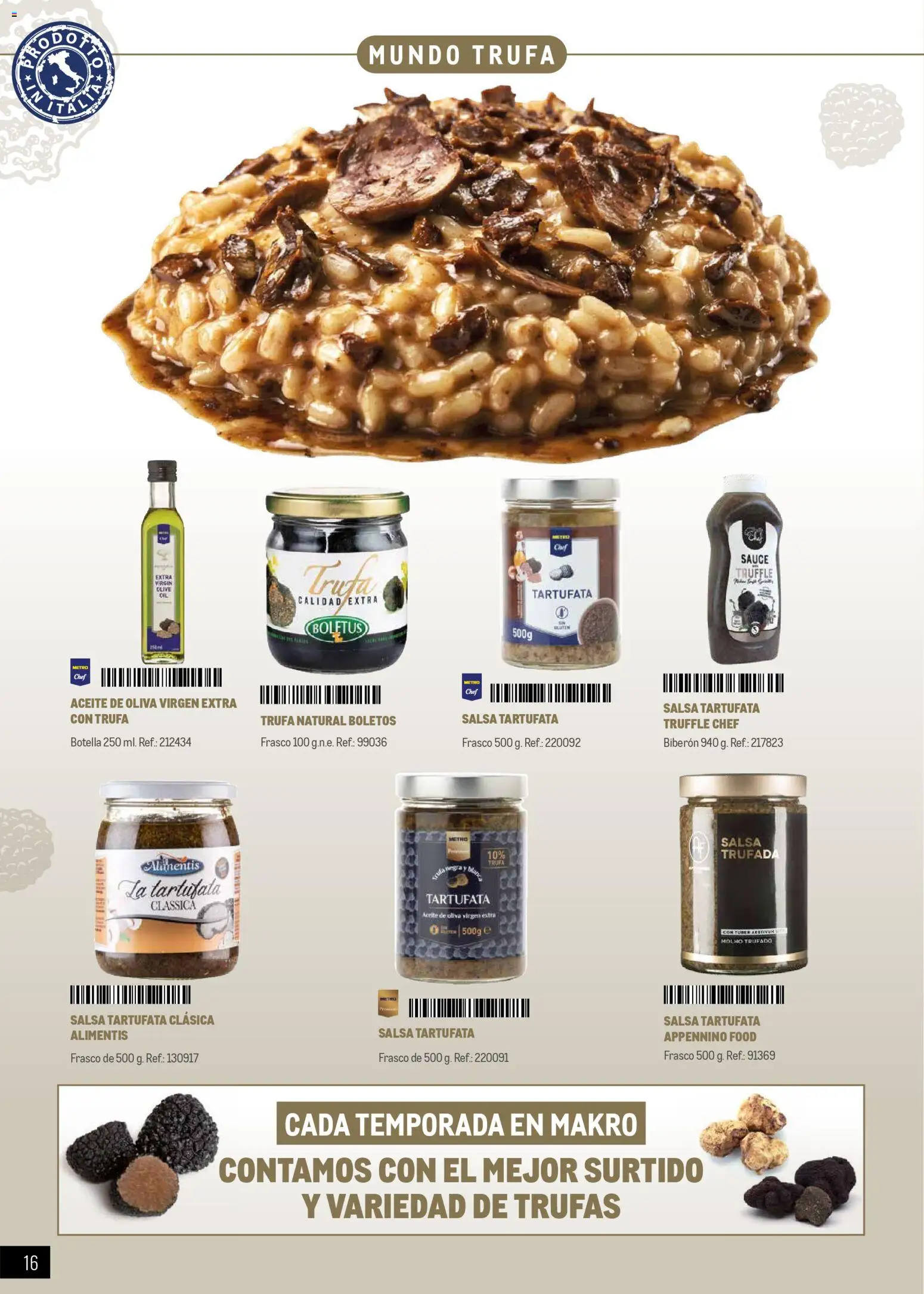 Makro Restaurantes italianos Norte │ válido desde el 27.03.2026 | Página: 16 | Productos: Aceite, Aceite de oliva, Aceite de oliva virgen extra