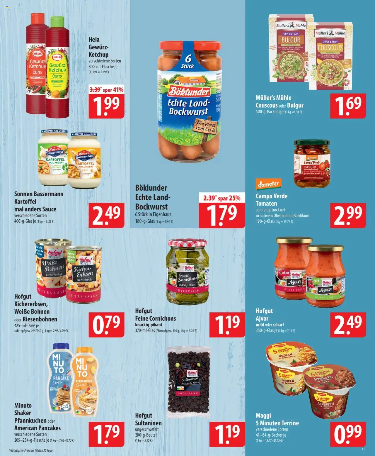 Famila Prospekt 	 – gültig ab 22.09.2025 | Seite: 9 | Produkte: Bockwurst, Mühle, Maggi, Wurst