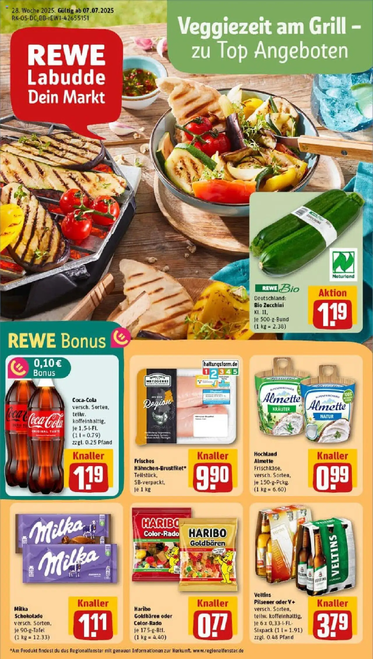 Rewe prospekt Dresden / Neustadt	 - gültig ab dem 06.07.2025 | Seite: 1 | Produkte: Top, Haribo, Schokolade, Veltins