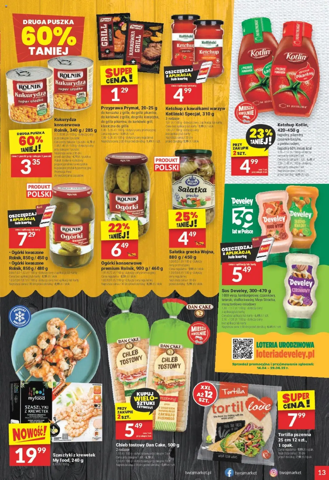 Twój Market Gazetka od 11.06.2025 | Strona: 13 | Produkty: Ketchup, Grill, Sos, Ogórki konserwowe