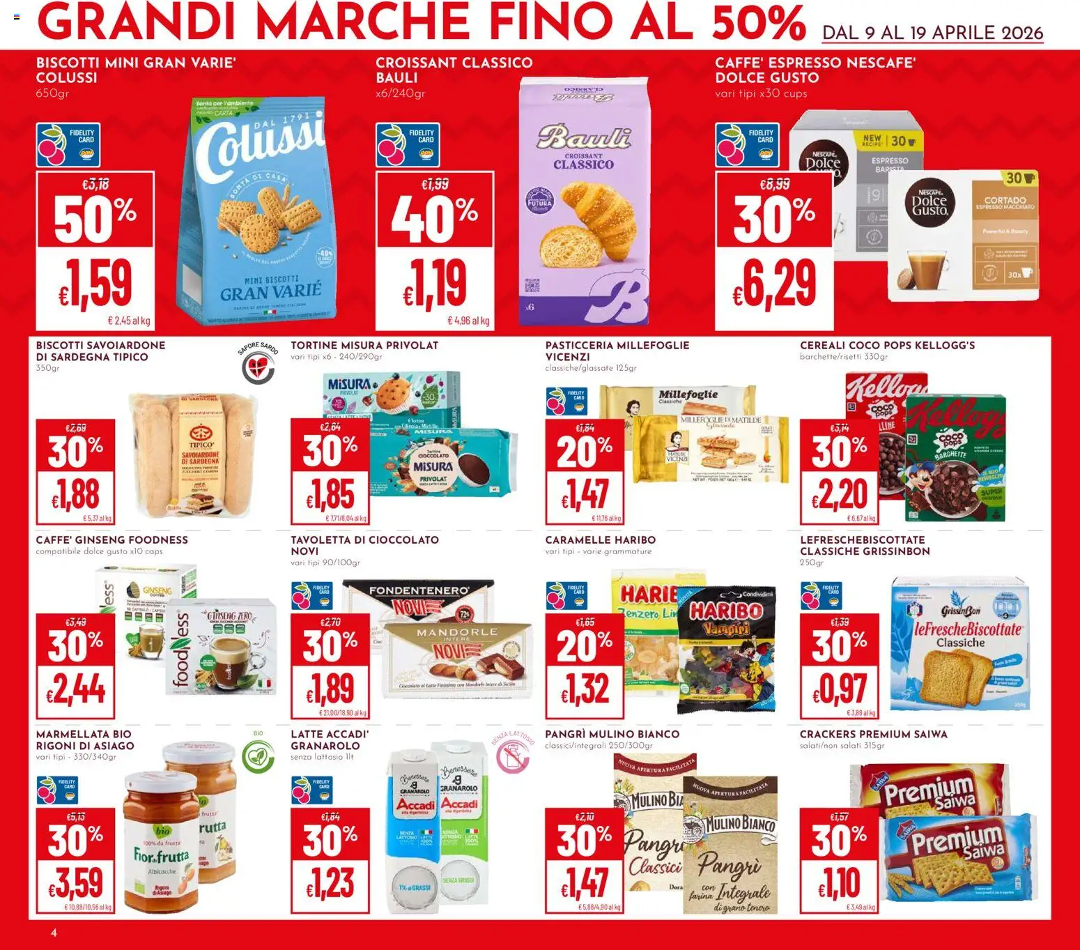 Volantino Pan del 09.04.2026 | Pagina: 4 | Prodotti: Cereali, Croissant, Albicocche, Marmellata