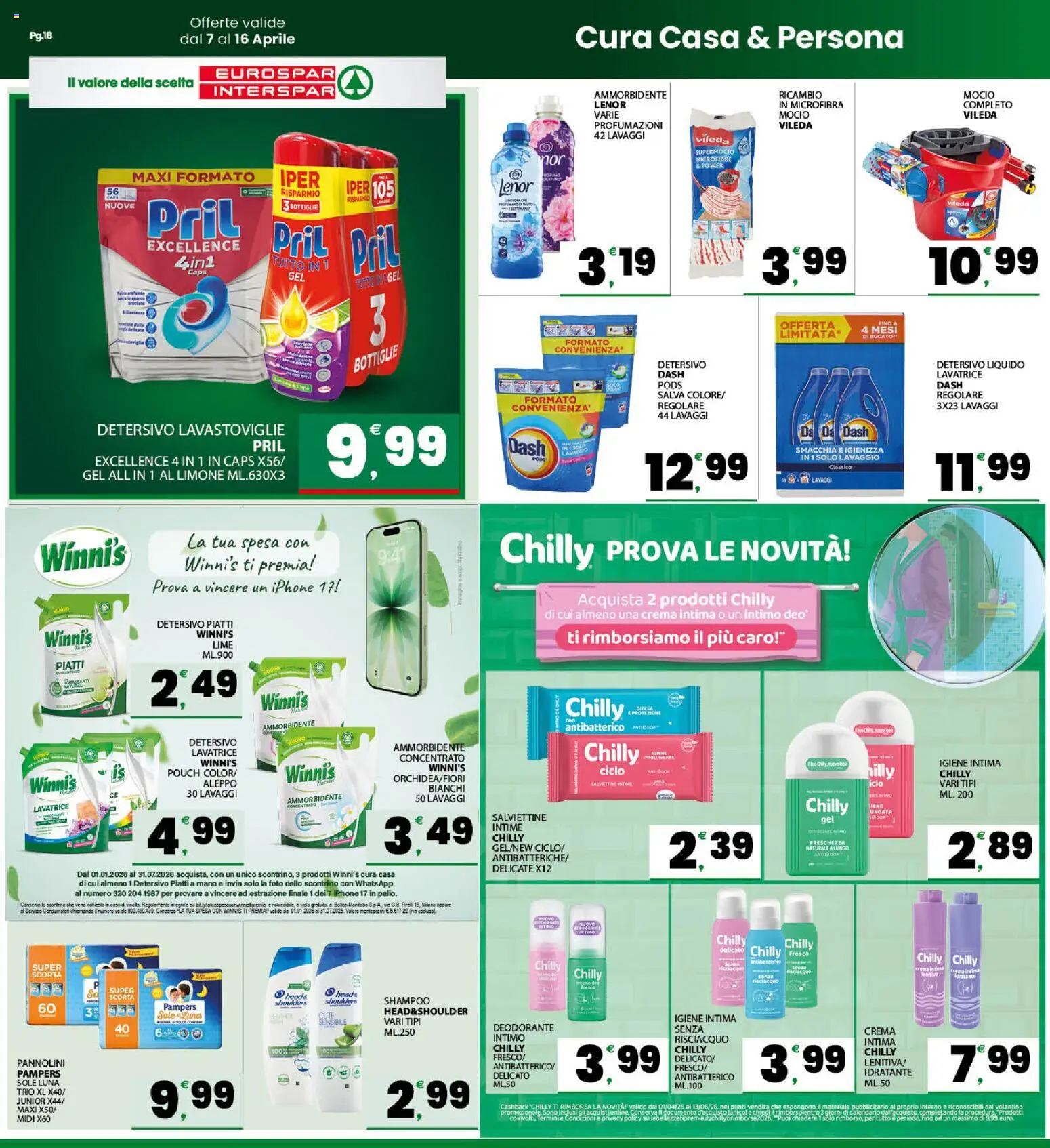 Volantino Interspar del 07.04.2026 | Pagina: 18 | Prodotti: Crema, Sale, Limone, Lavastoviglie