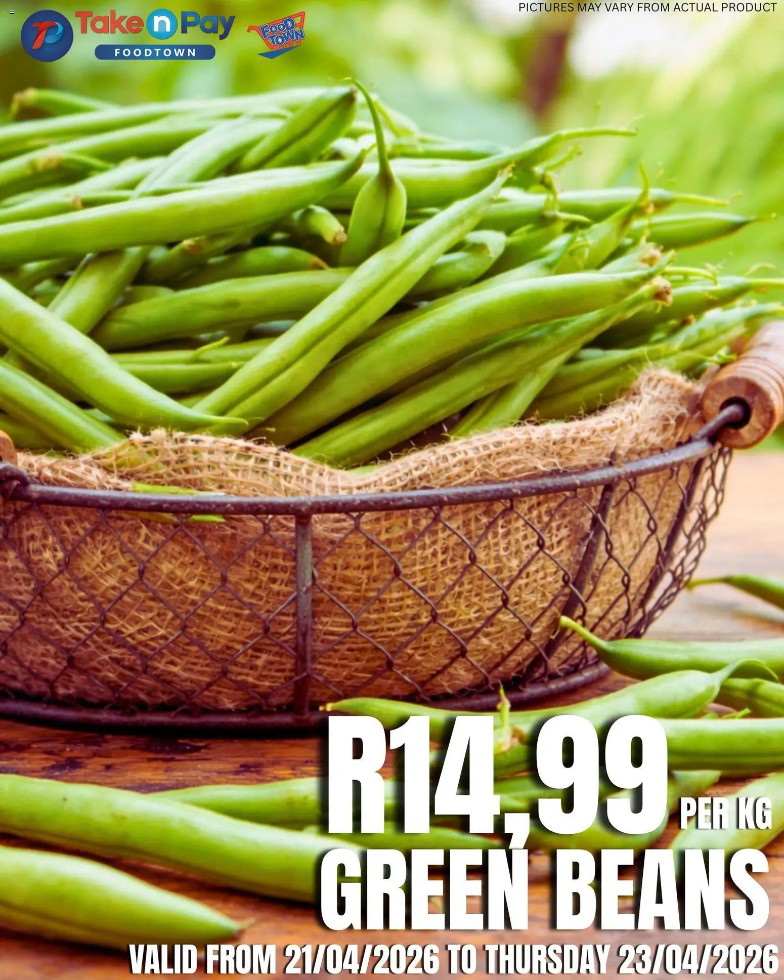 New Take n Pay catalogue – valid from 21.04.2026 | Page: 1 | Products: Beans