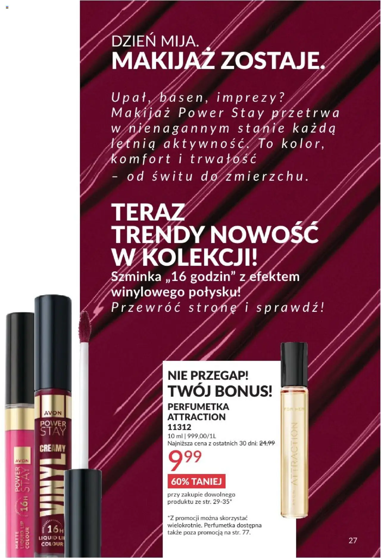 Avon Katalog 08 2025 od 01.08.2025 | Strona: 27 | Produkty: Makijaż, Szminka