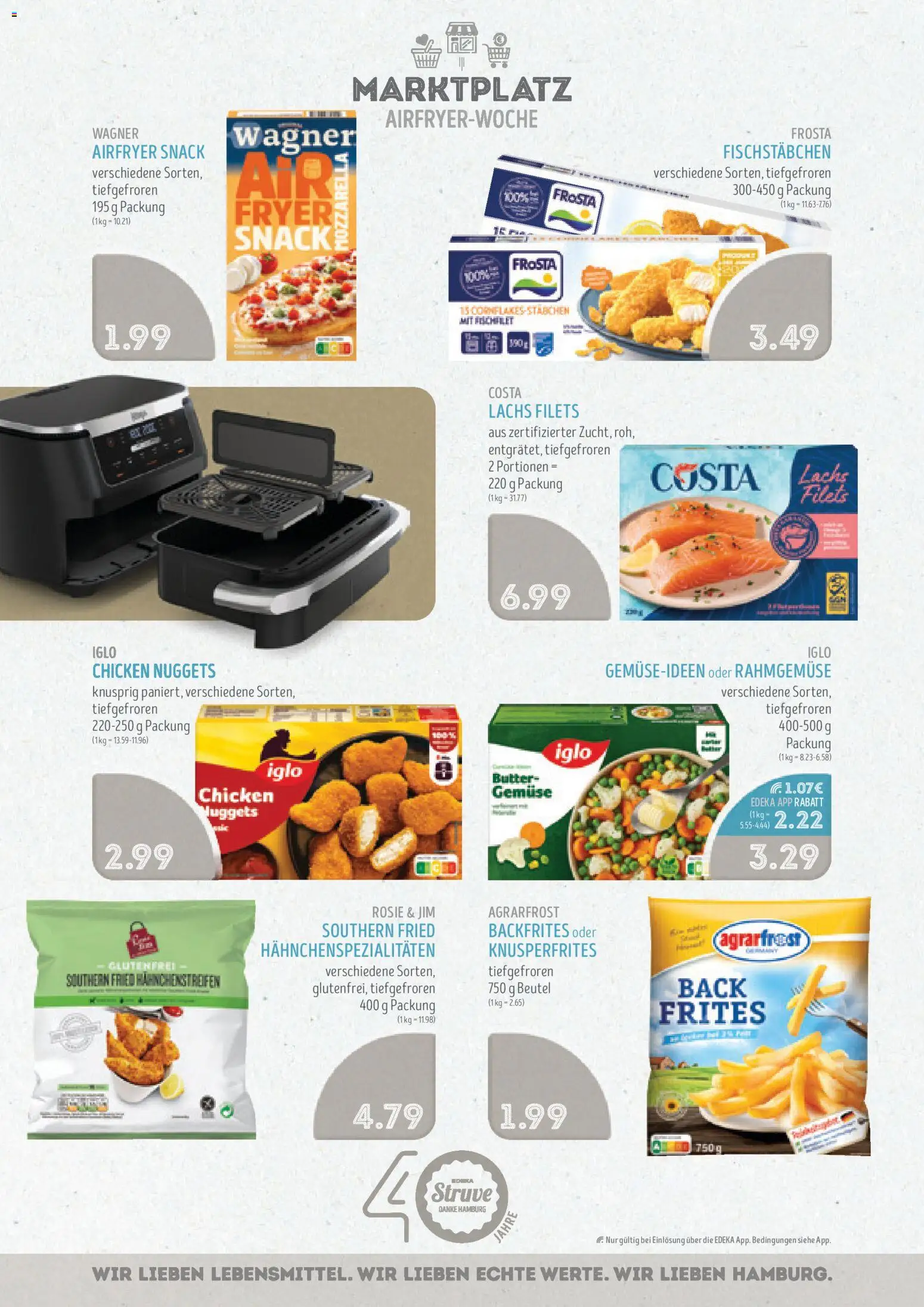 Edeka Struve Prospekt 	 – gültig ab 19.01.2026 | Seite: 11 | Produkte: Mozzarella, Iglo, Fischstabchen, Gemüse