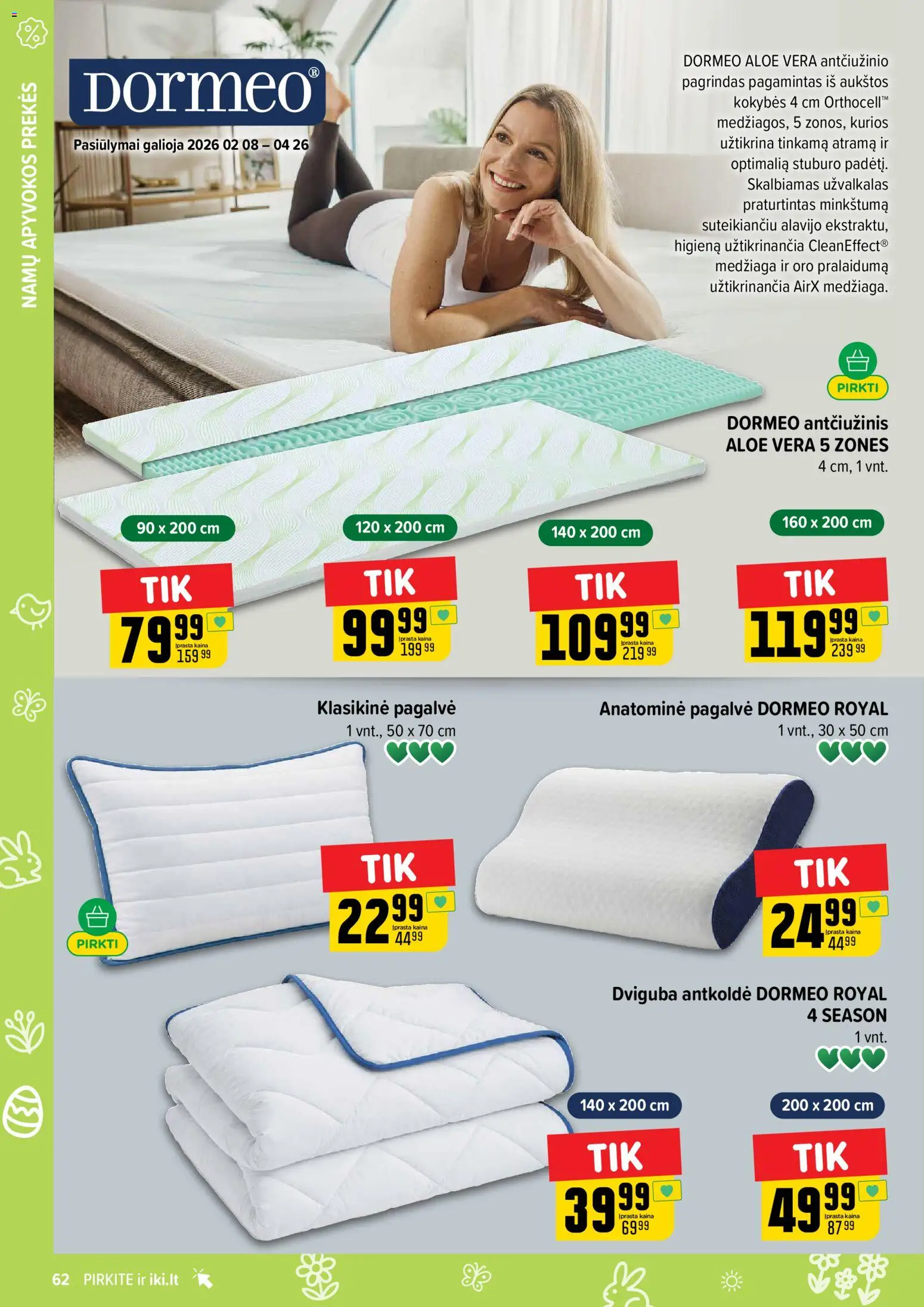 IKI akcijos nuo 23.03.2026 | Puslapis: 62 | Prekių: Pagalvė, Užvalkalas