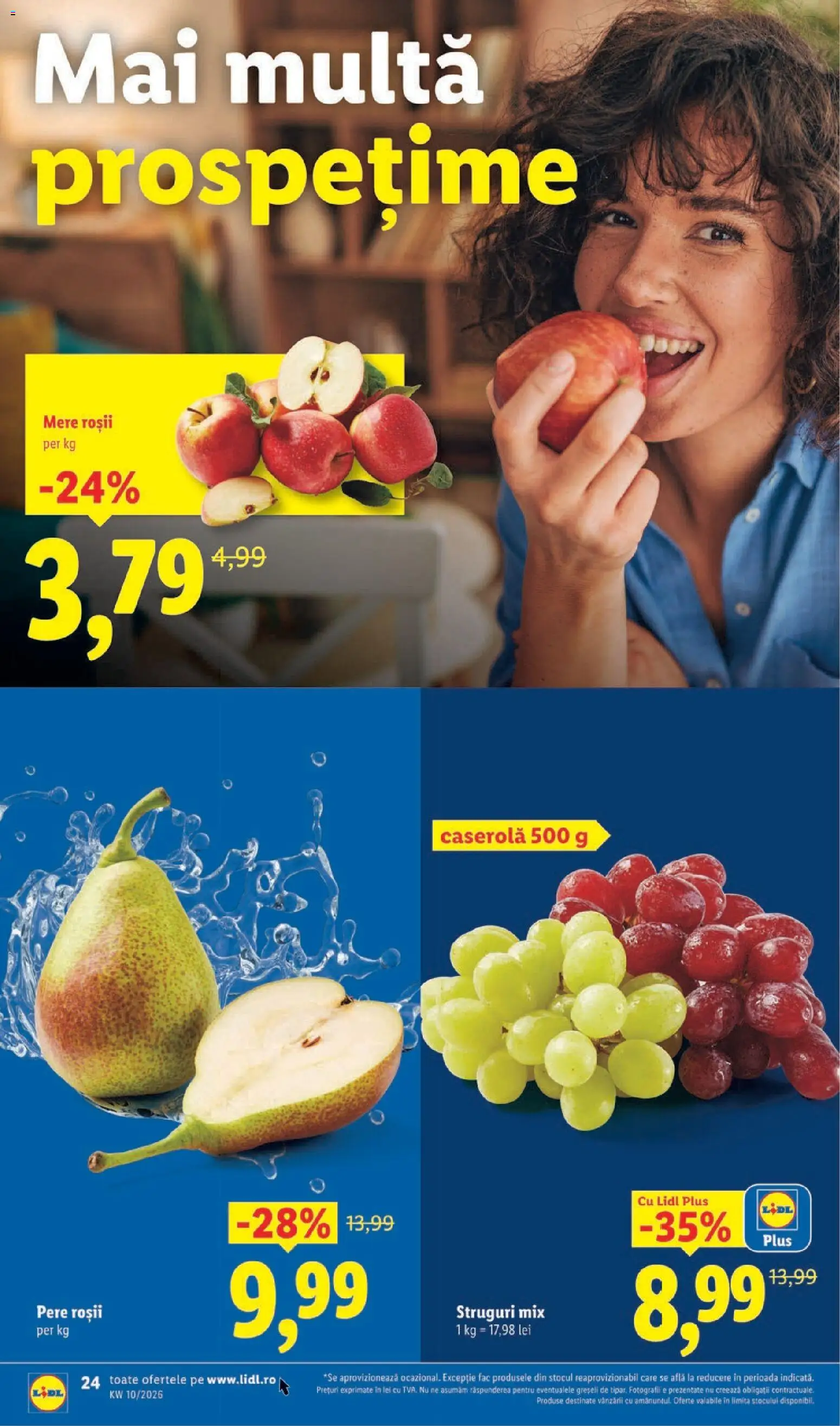 Noul catalog Lidl – valabil de la 02.03.2026 | Pagină: 24 | Produse: Struguri, Mere, Roșii