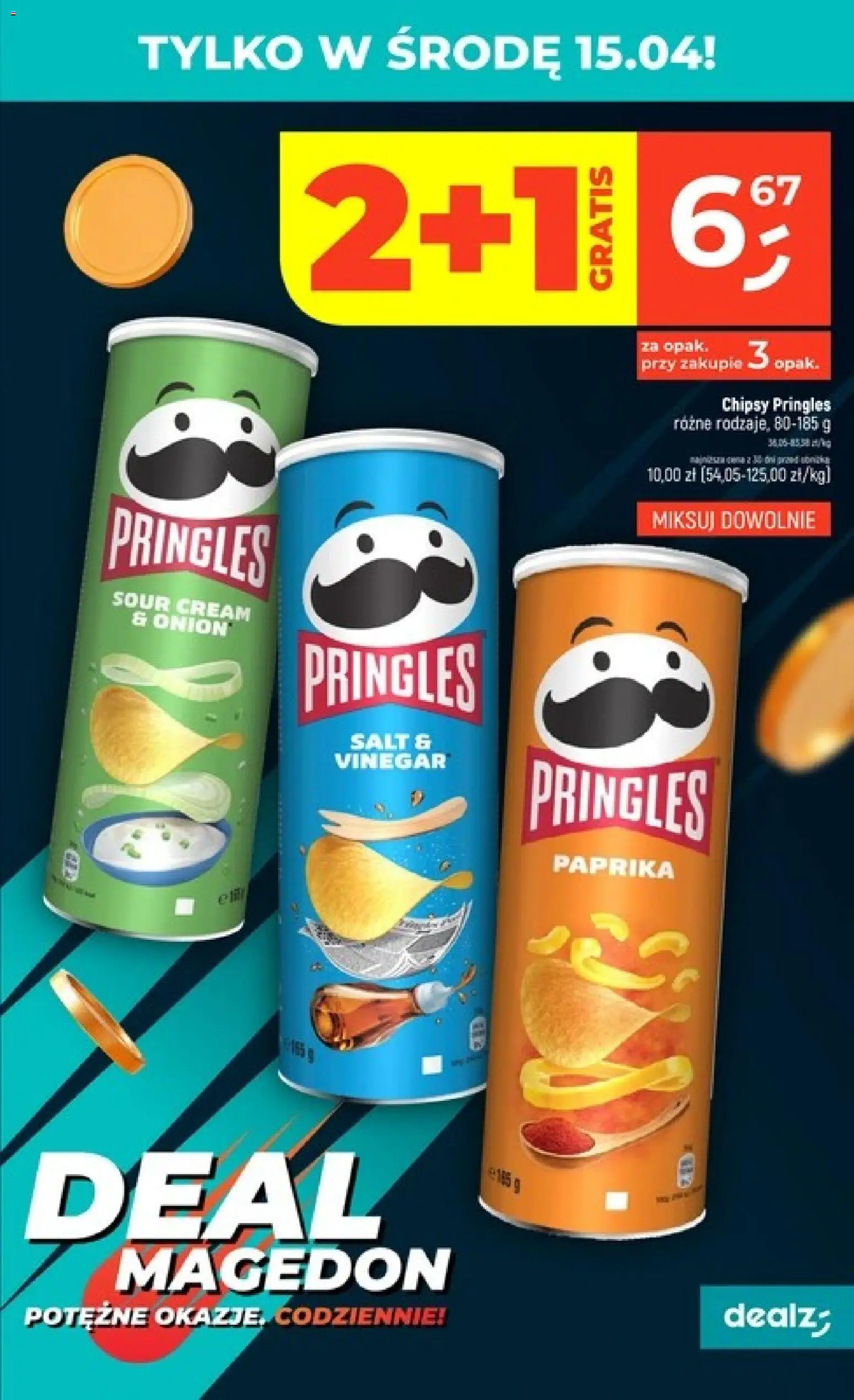 Dealz gazetka - Potężne okazje od 09.04.2026 | Strona: 7 | Produkty: Chipsy, Chipsy pringles, Pringles