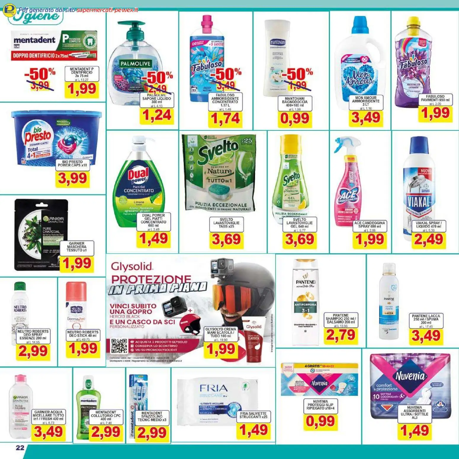 Volantino Pewex del 26.01.2026 | Pagina: 22 | Prodotti: Maschera, Lacca, Collutorio, Acqua