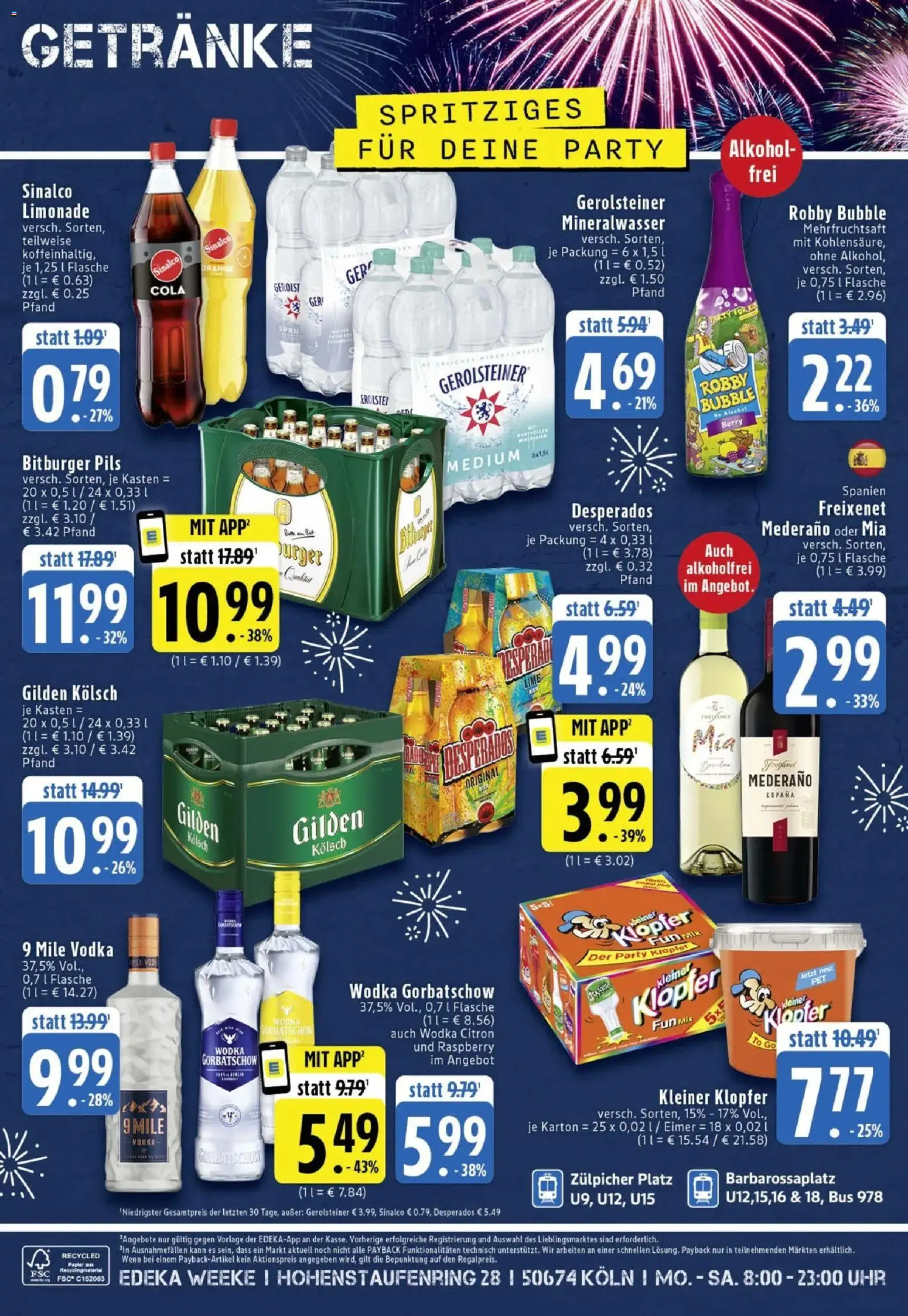 Edeka prospekt Köln	 – gültig ab 29.12.2025 | Seite: 8 | Produkte: Bitburger, Cola, Tequila, Wodka gorbatschow