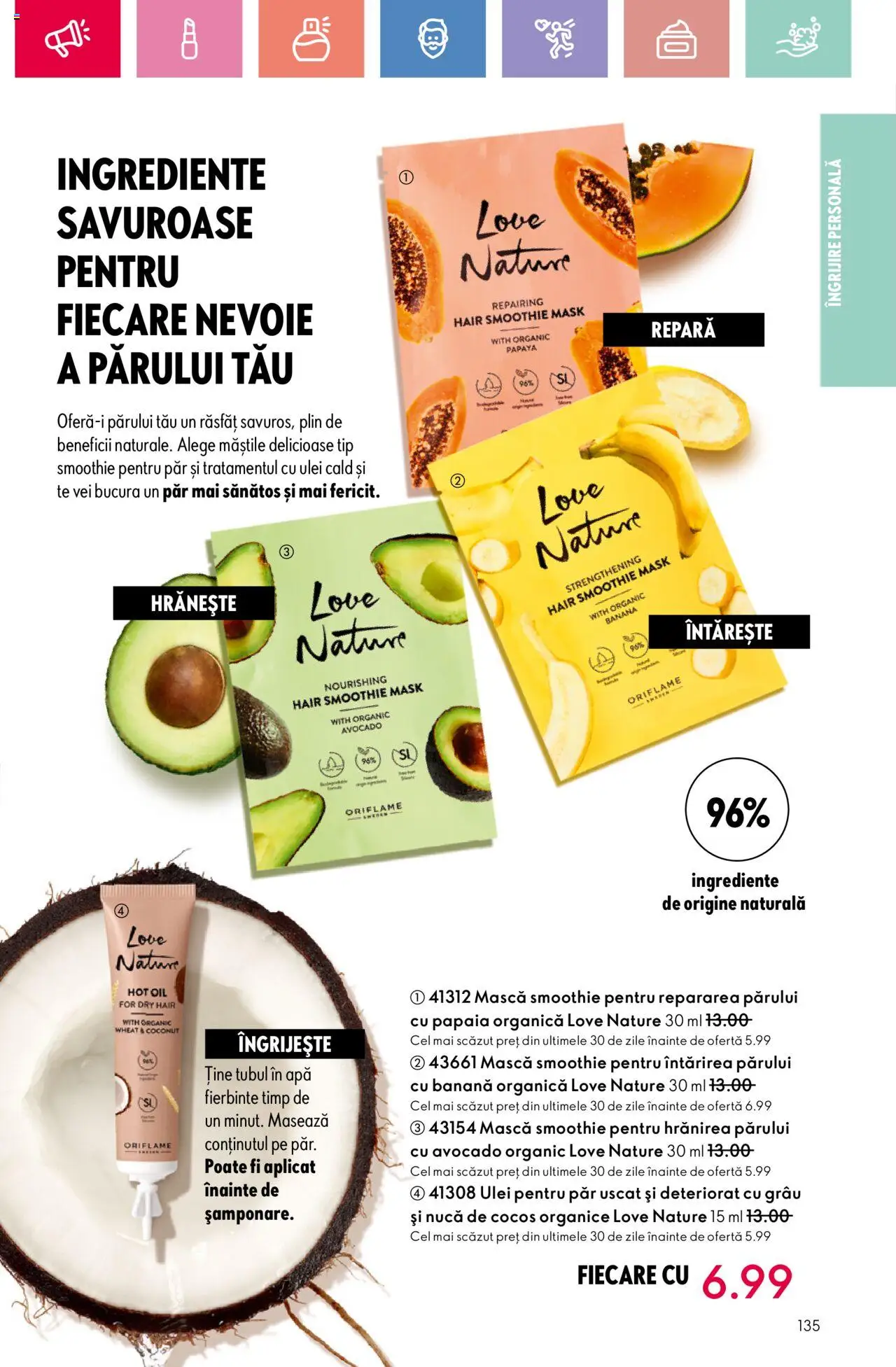 Oriflame catalog 10 2025 – valabil de la 06.07.2025 | Pagină: 135 | Produse: Avocado, Boncuklu Oyuncakları, Apă, Smoothie