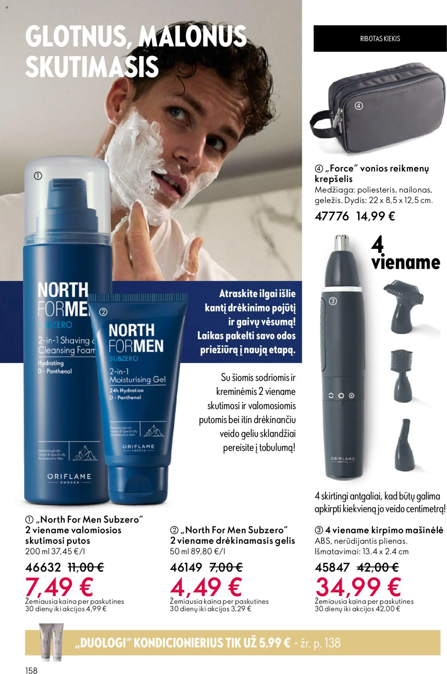 Oriflame akcijos nuo 19.11.2025 | Puslapis: 158 | Prekių: Kondicionierius, Skutimosi putos, Krepšelis
